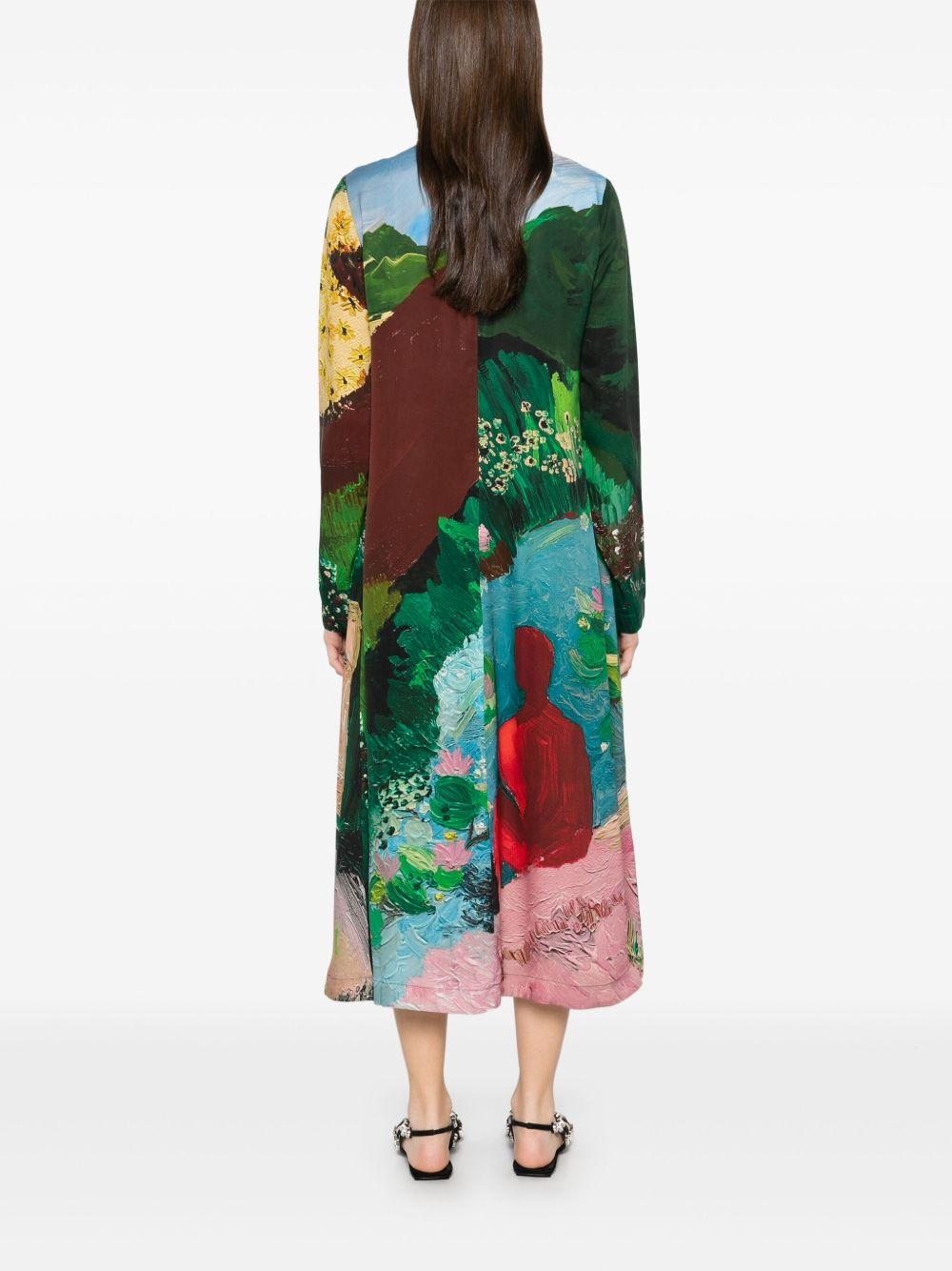 long-sleeves midi dress - 4