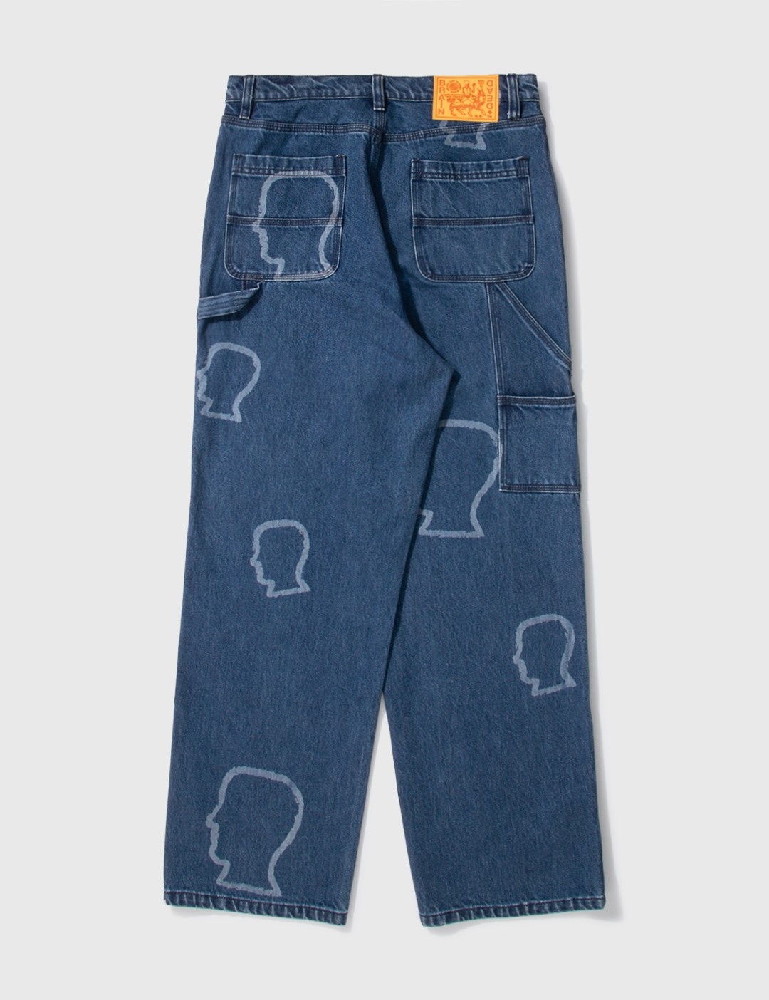LOGO HEAD DENIM DOUBLE KNEE UTILITY PANTS - 2
