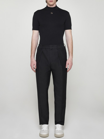 FENDI Stretch cotton-blend trousers outlook