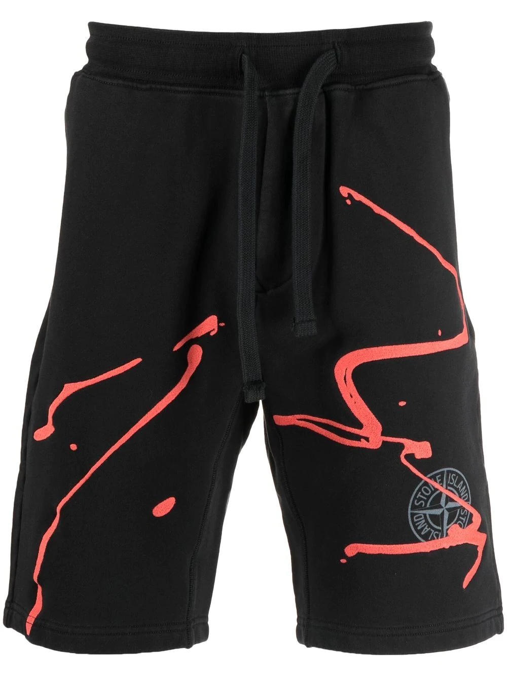 Ink Three embroidered fleece shorts - 1