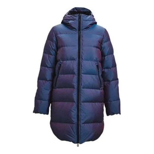 (WMNS) Under Armour ColdGear Infrared Down Iridescent Parka 'Navy Blue' 1365812-422 - 1