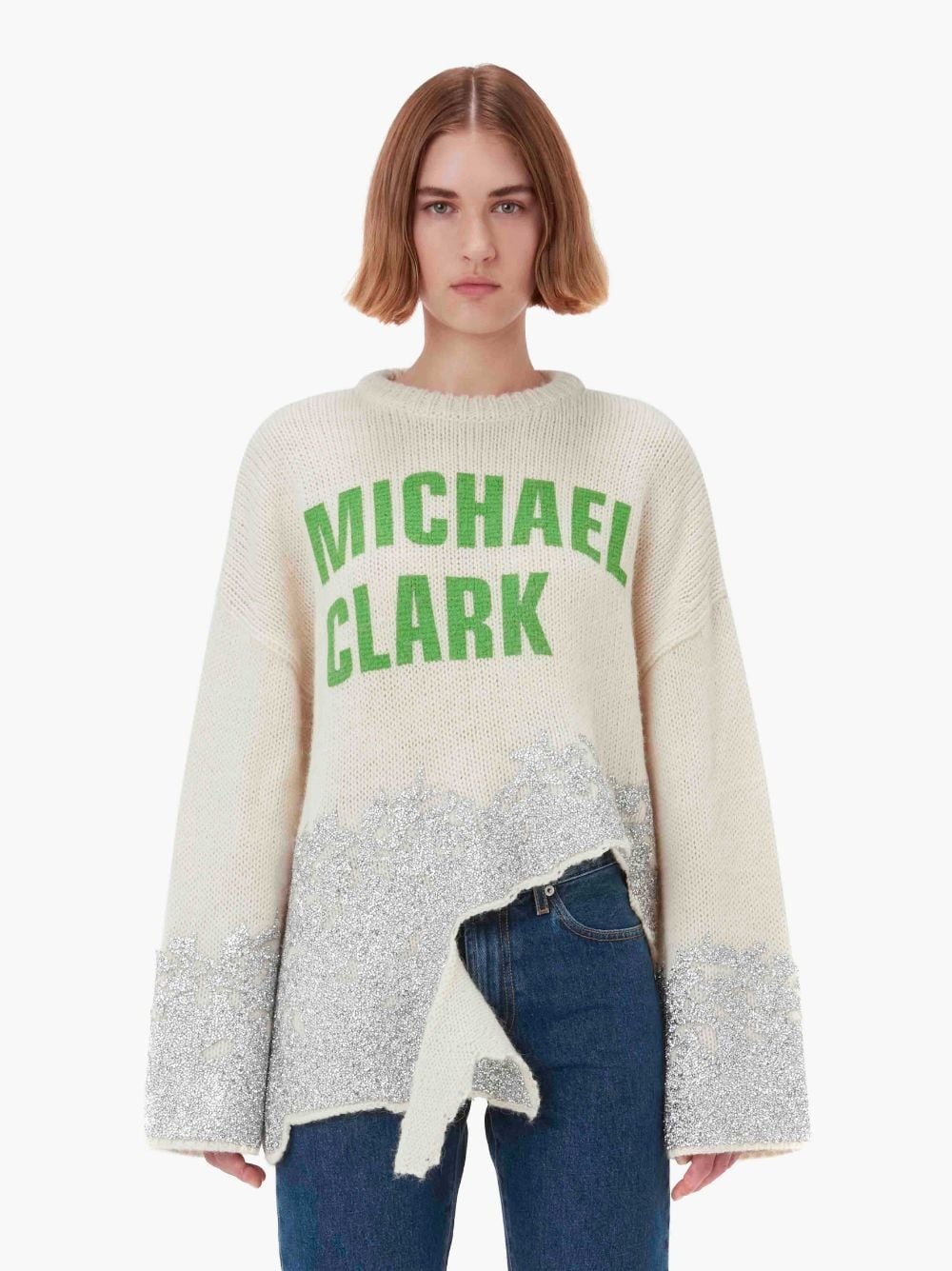 x Michael Clark distressed glitter jumper - 2