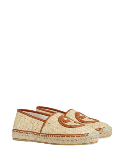 GUCCI Interlocking G raffia espadrilles outlook