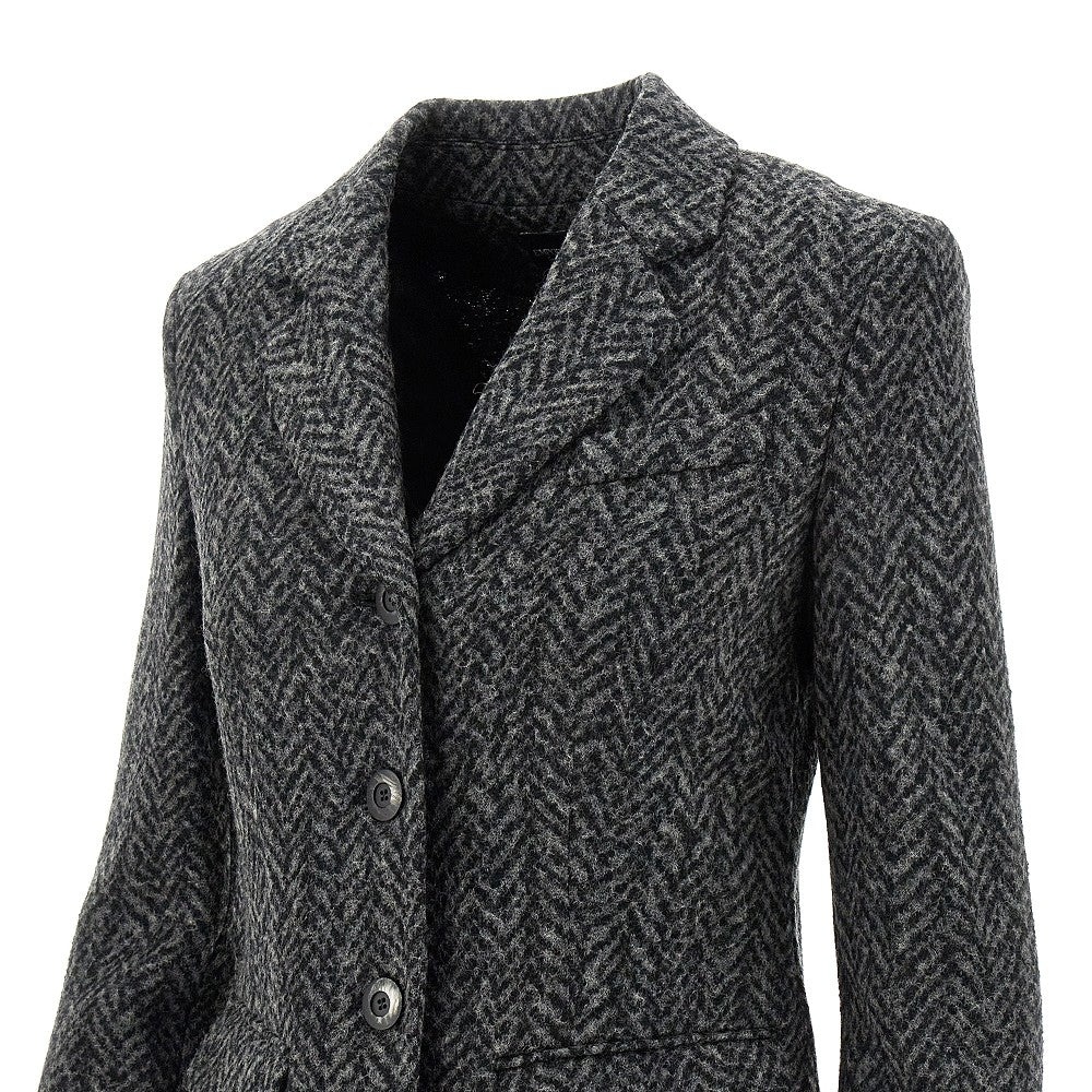 CHEVRON WOOL-BLEND SINGLE-BREASTED JACKET - 2