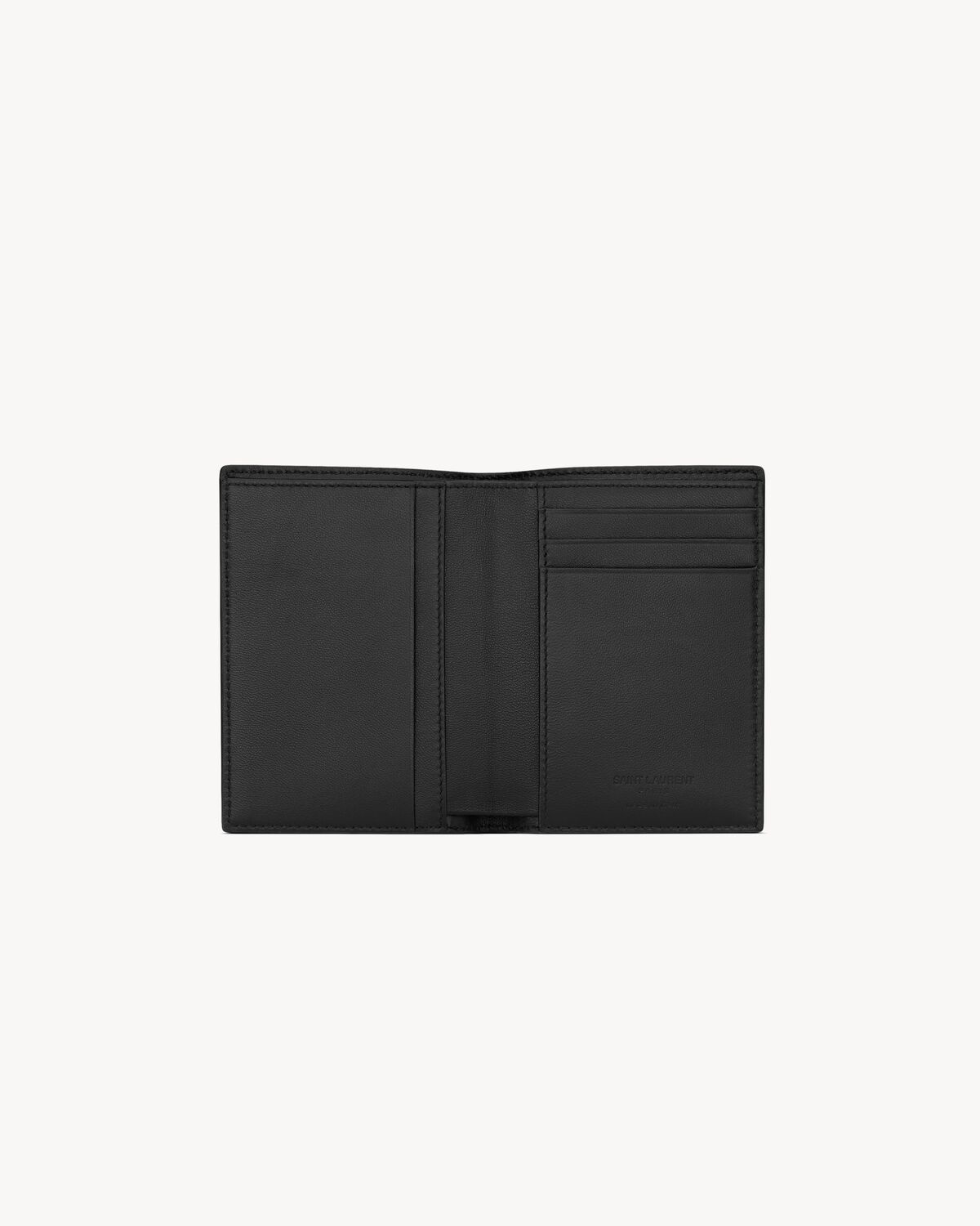 SAINT LAURENT PARIS CREDIT CARD WALLET IN GRAINED LEATHER - 4