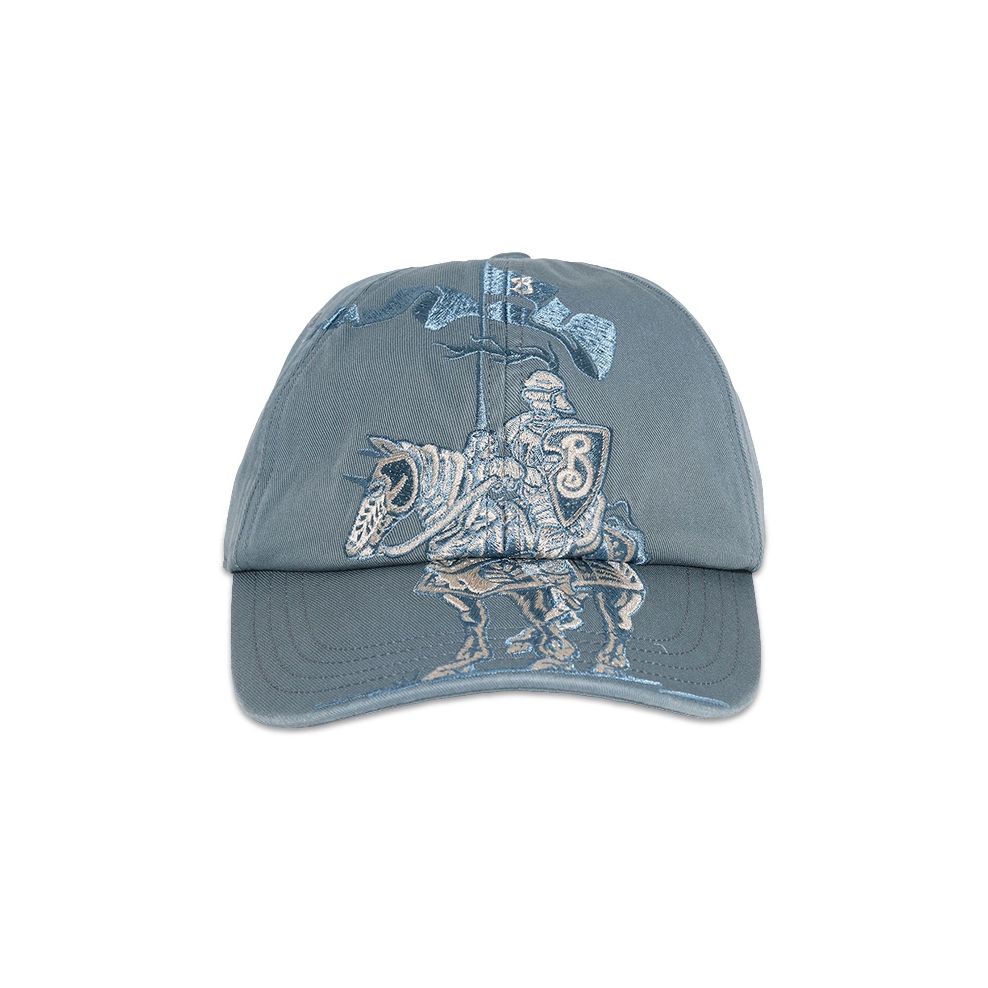 Burberry Equestrian Knight Design Baseball Cap 'Flood Blue' - 1
