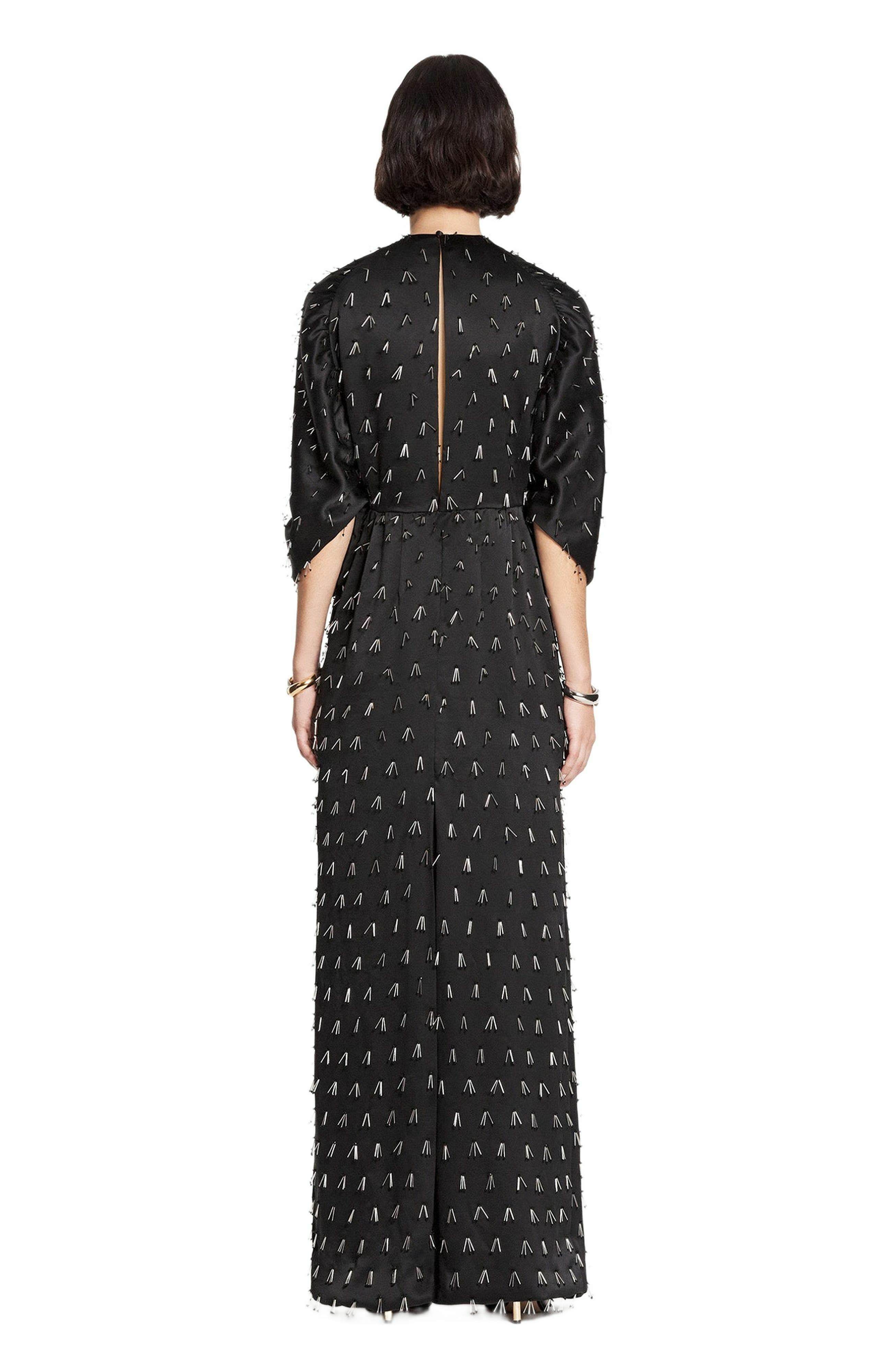 Lanvin Long Embroidered Dress in Black at Nordstrom - 2