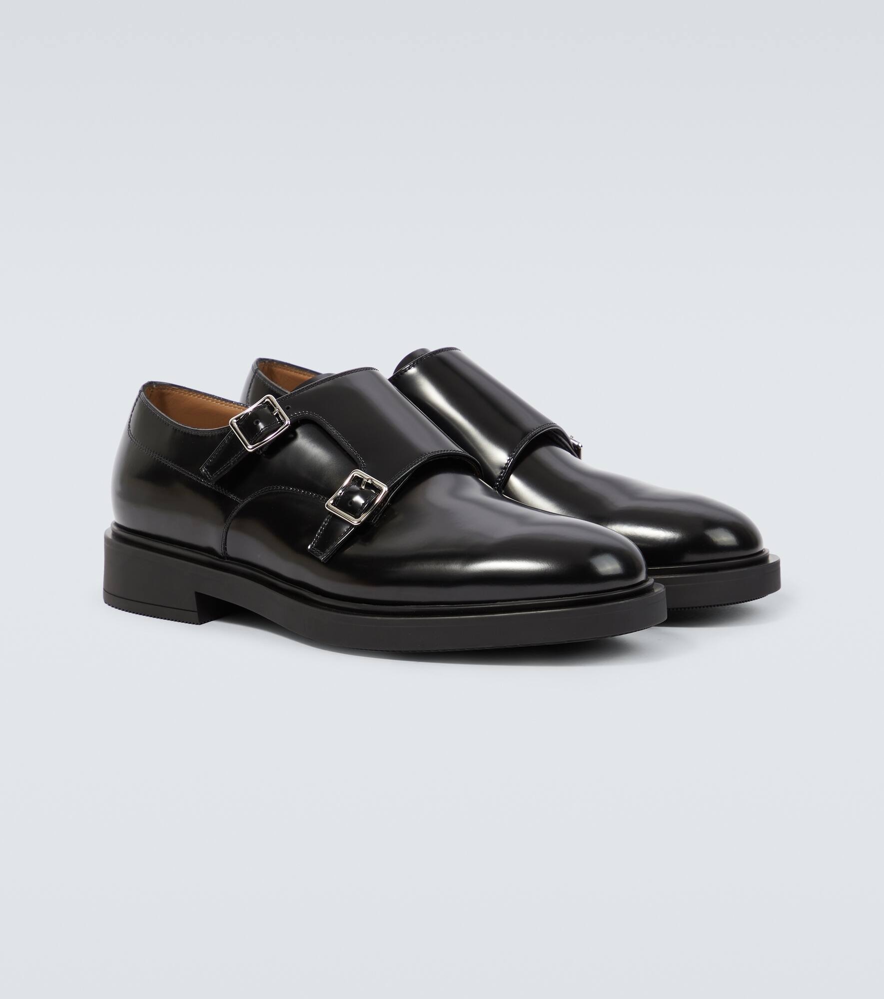 Scott leather monk strap shoes - 5