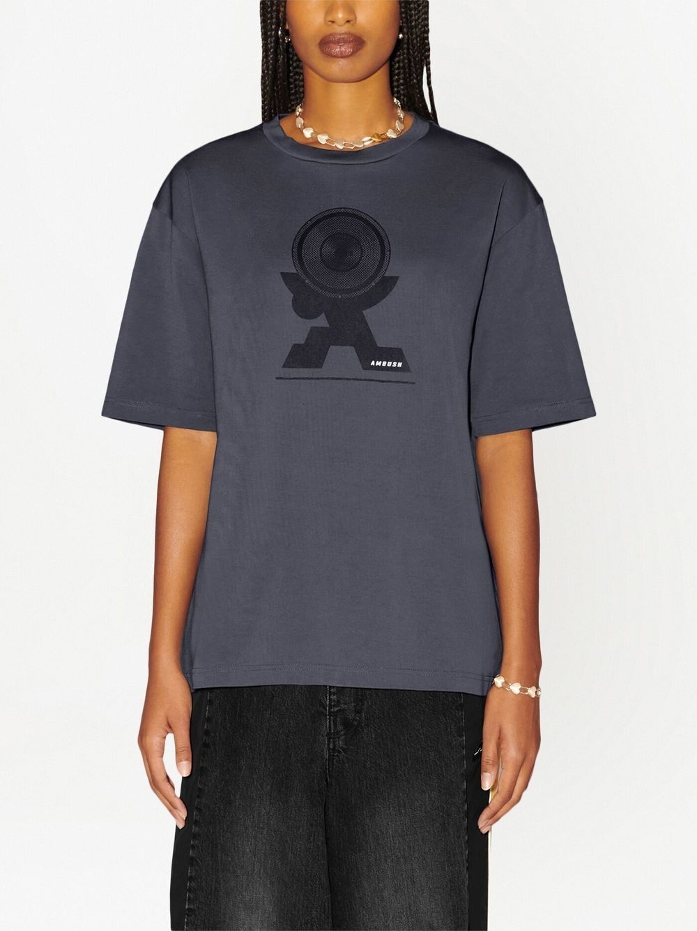 Sound graphic-print cotton T-shirt - 7