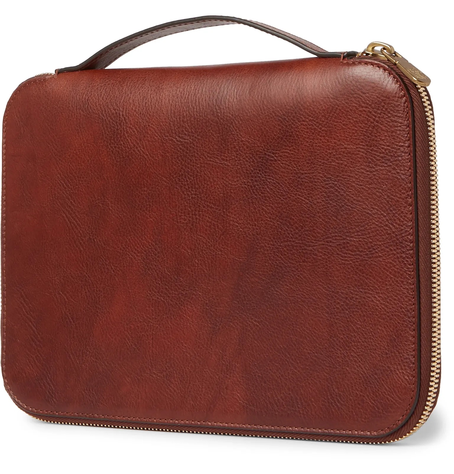 Burnished Full-Grain Leather Pouch - 3