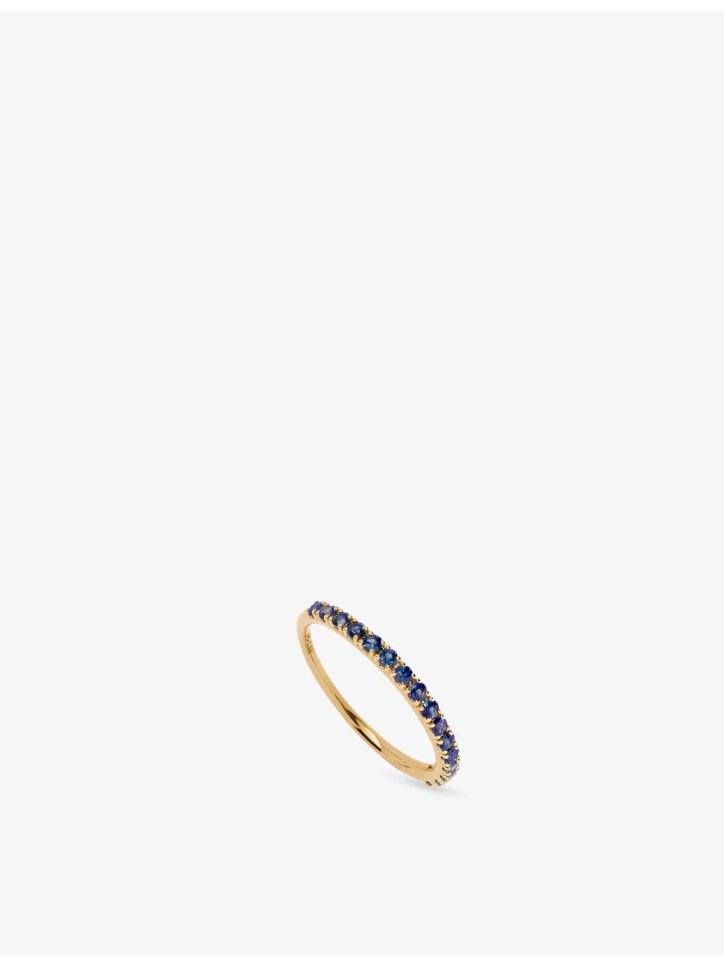 September Birthstone Fine Half 9ct Yellow Gold And 0.64ct Sapphire Eternity Ring - 1