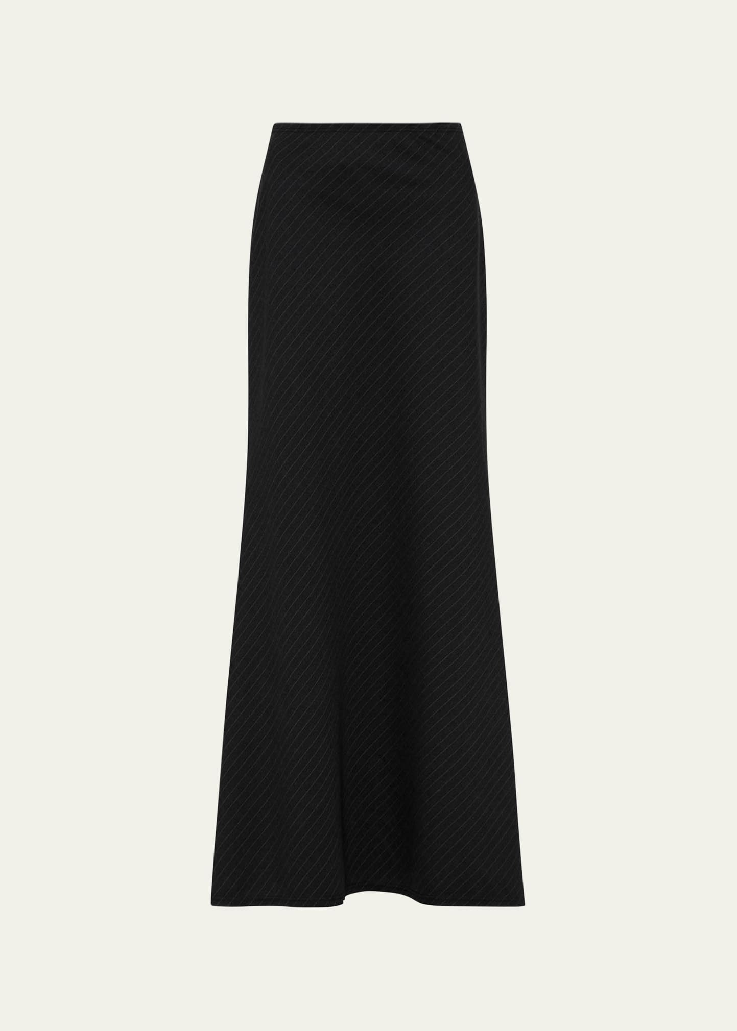 Pinstripe Maxi Skirt - 1