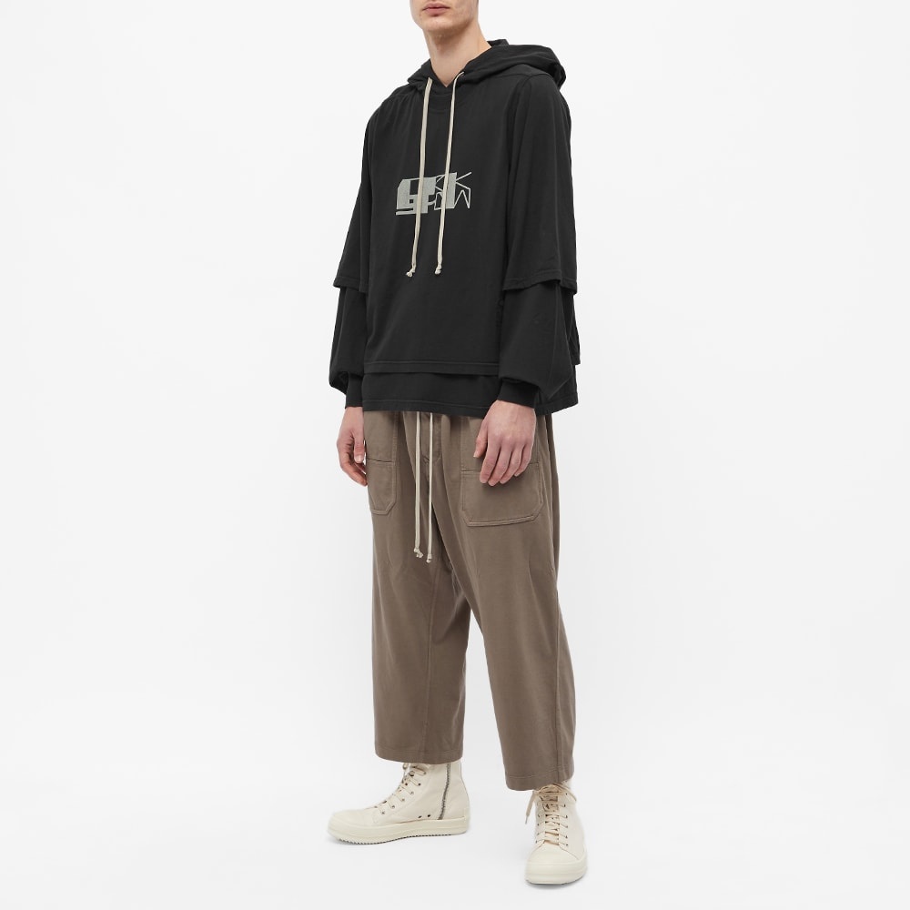 Rick Owens DRKSHDW Lightweight Layered Logo Hoody - 5