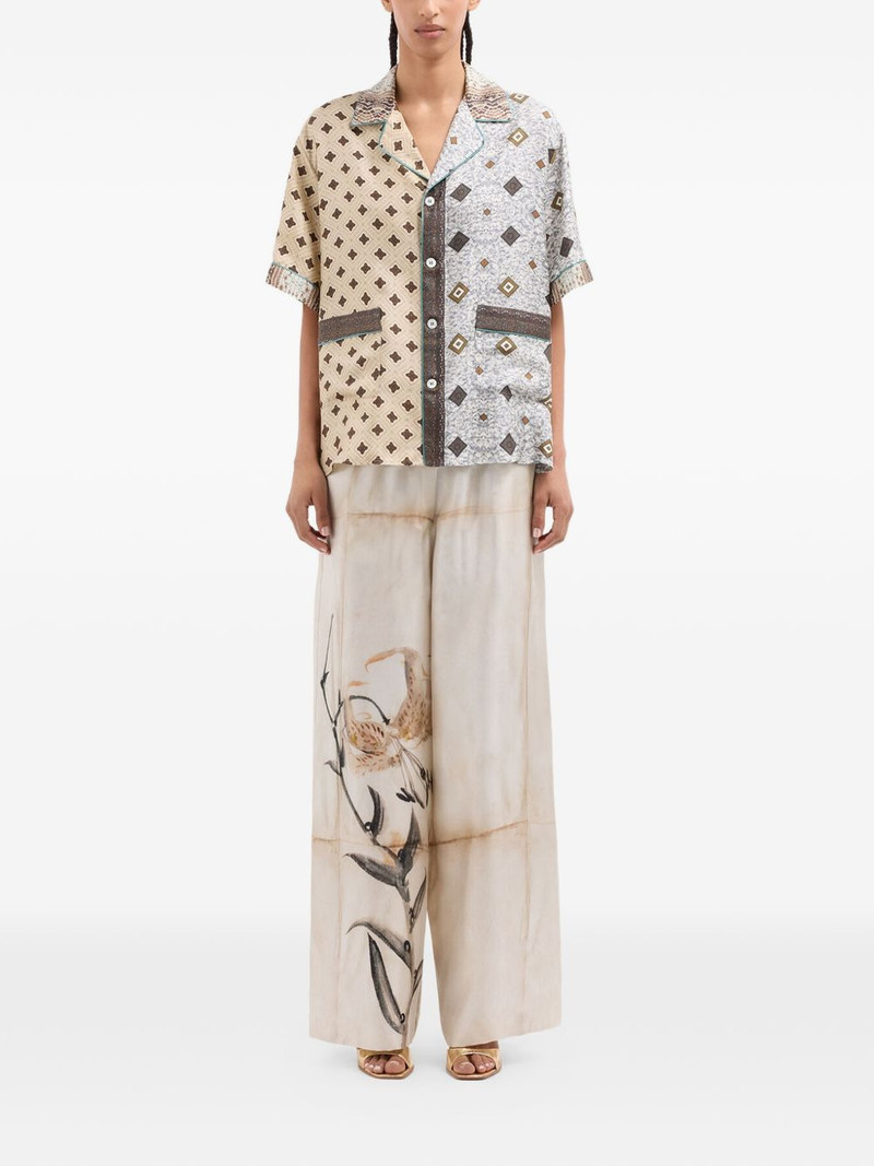 Aloe geometric-pattern camp-collar shirt 3