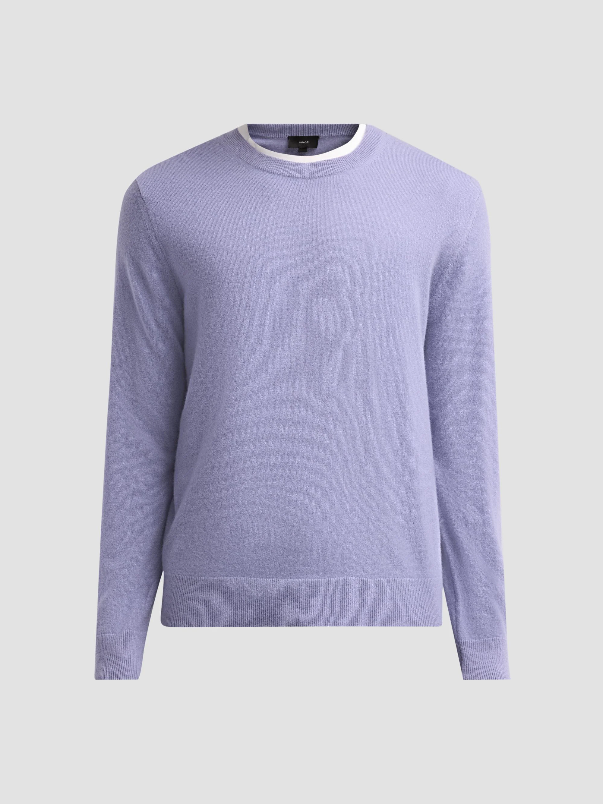 Men's Cashmere Crewneck Sweater - Dark Lilac - 1