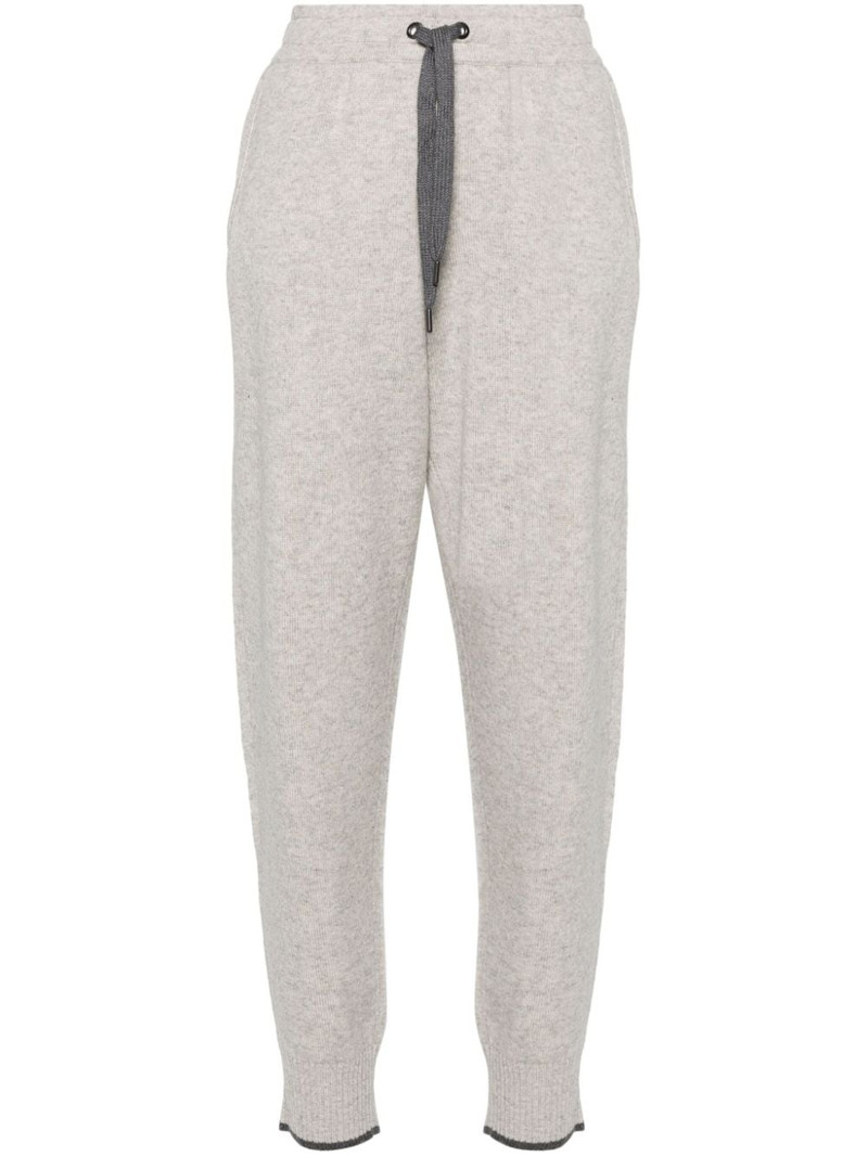 mid-rise cashmere track trousers 1