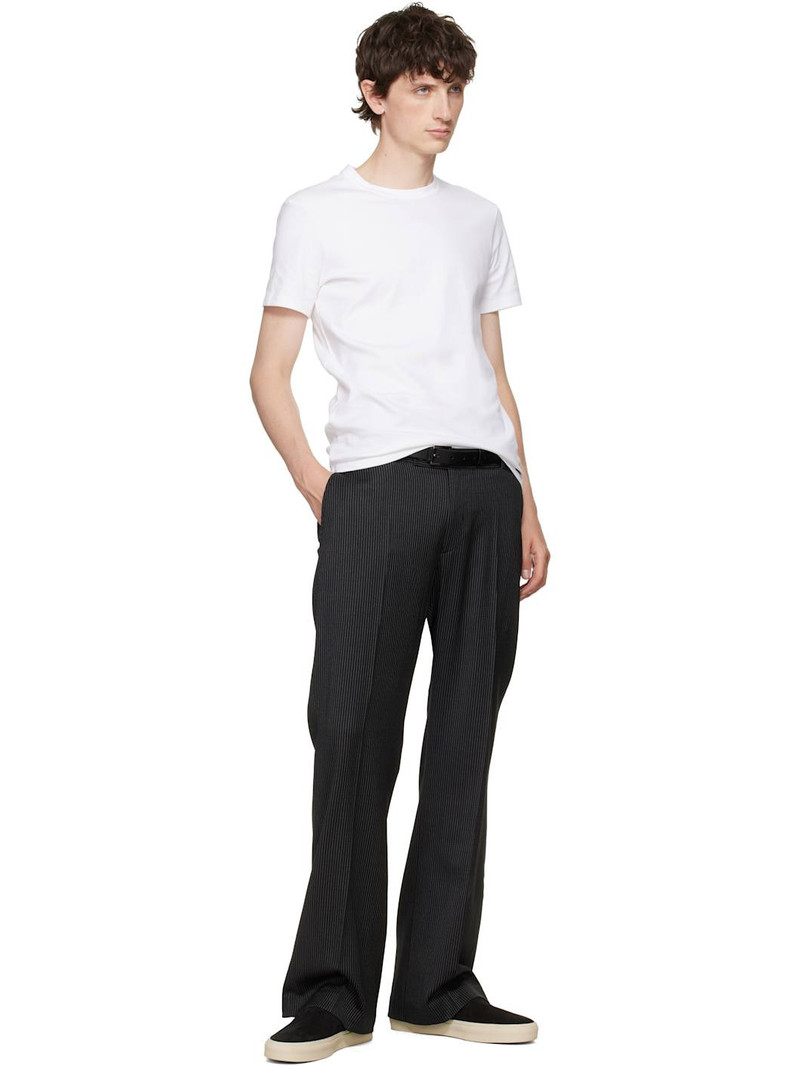 TOM FORD Black Perforated Suede Jude Slip On Sneakers outlook