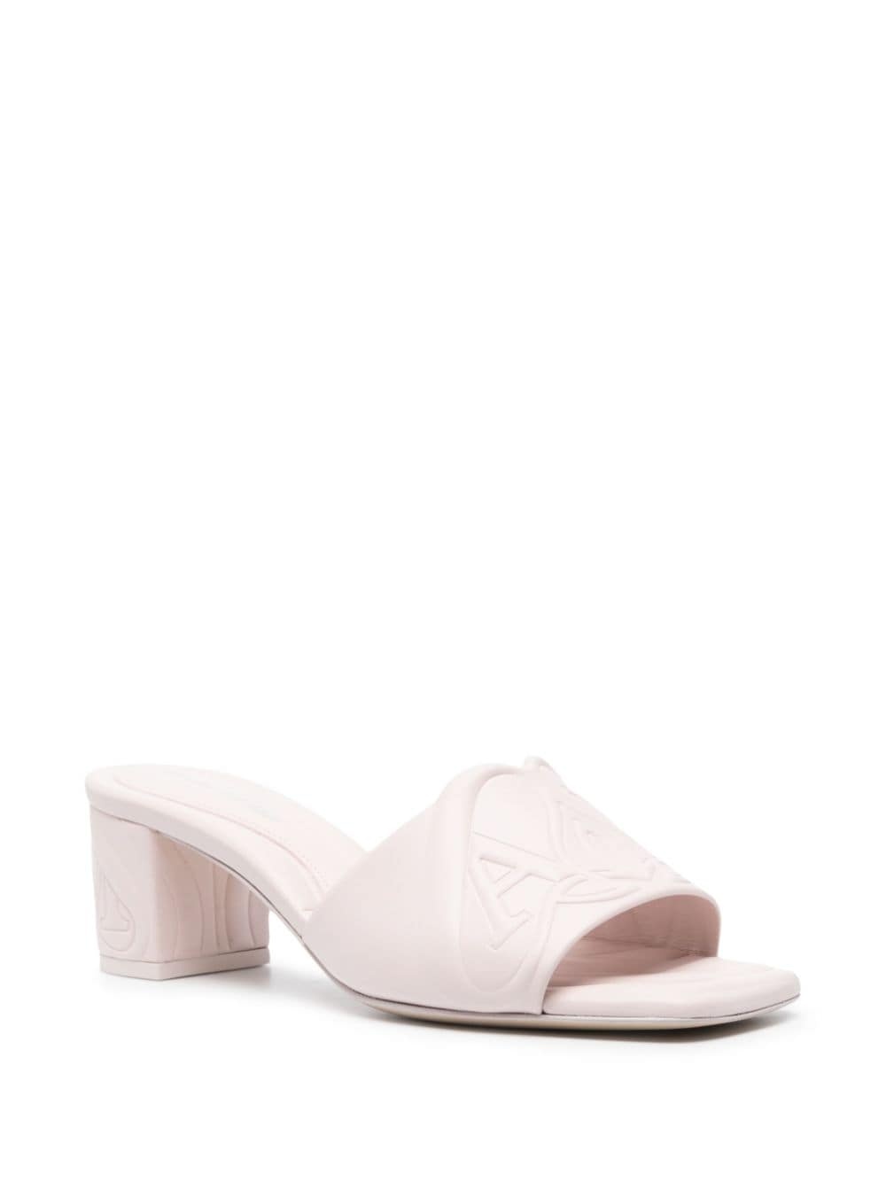 60mm Seal-motif leather mules - 2