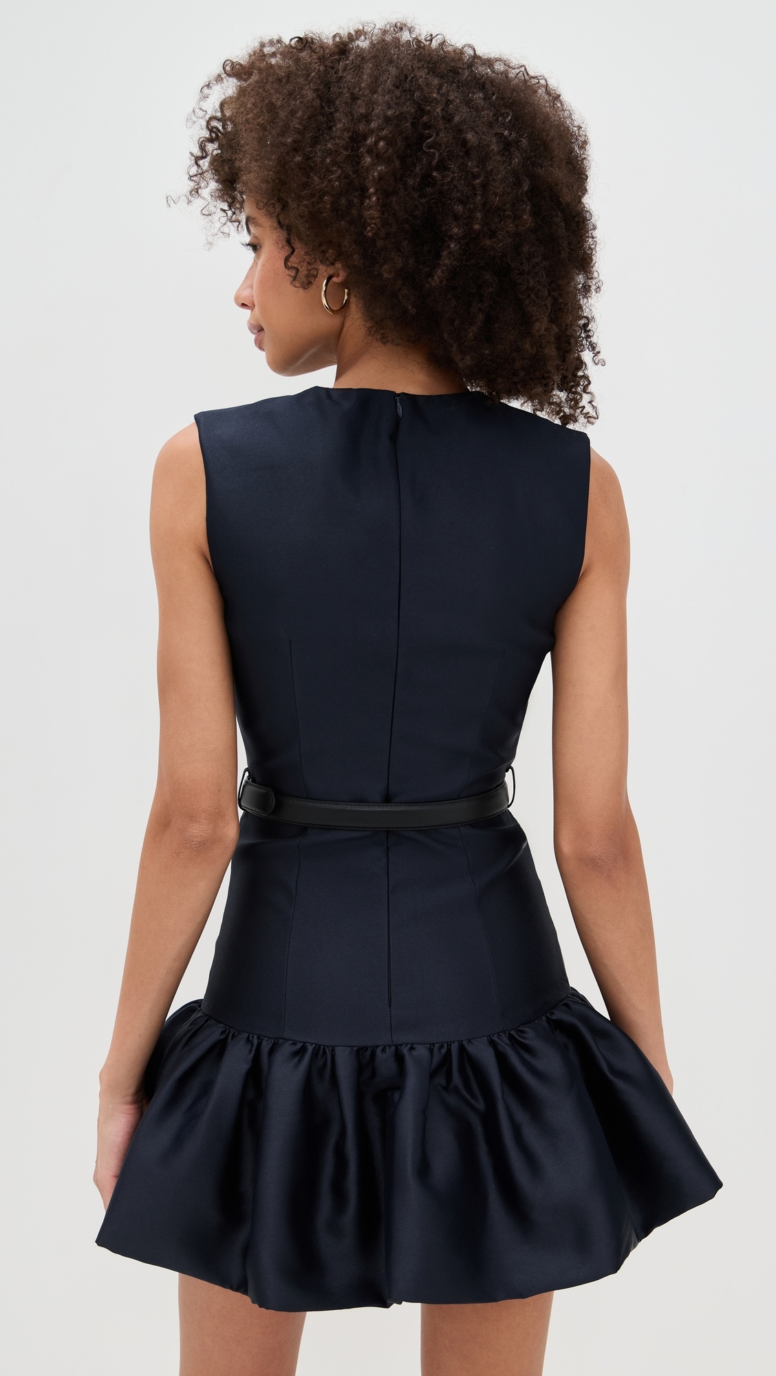 Navy Taffeta Mini Dress - 2