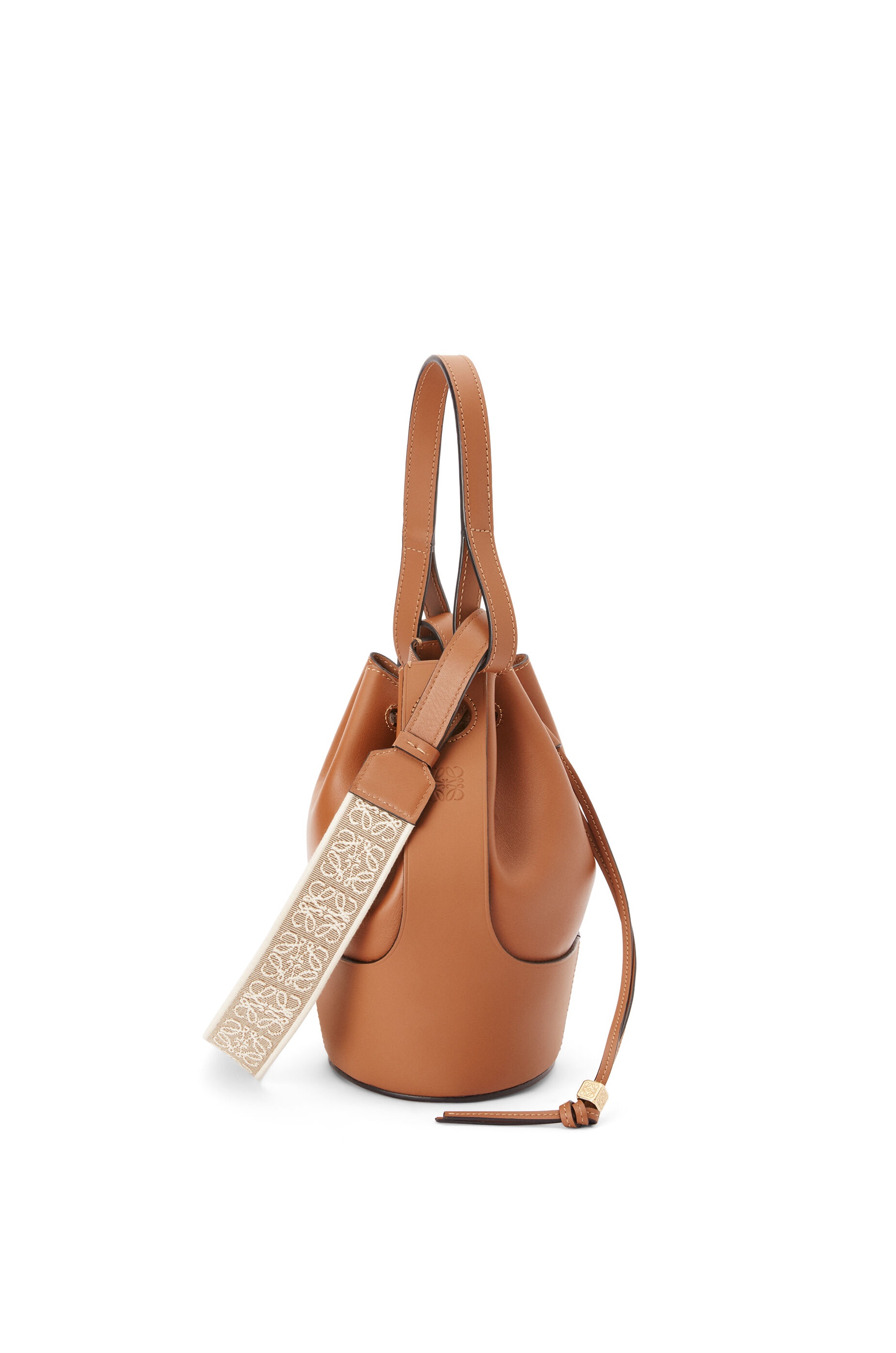 Small Balloon bag in jacquard and calfskin - 3