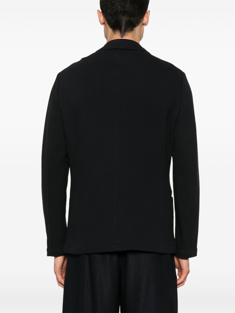 waffle-jersey single-breasted blazer - 4