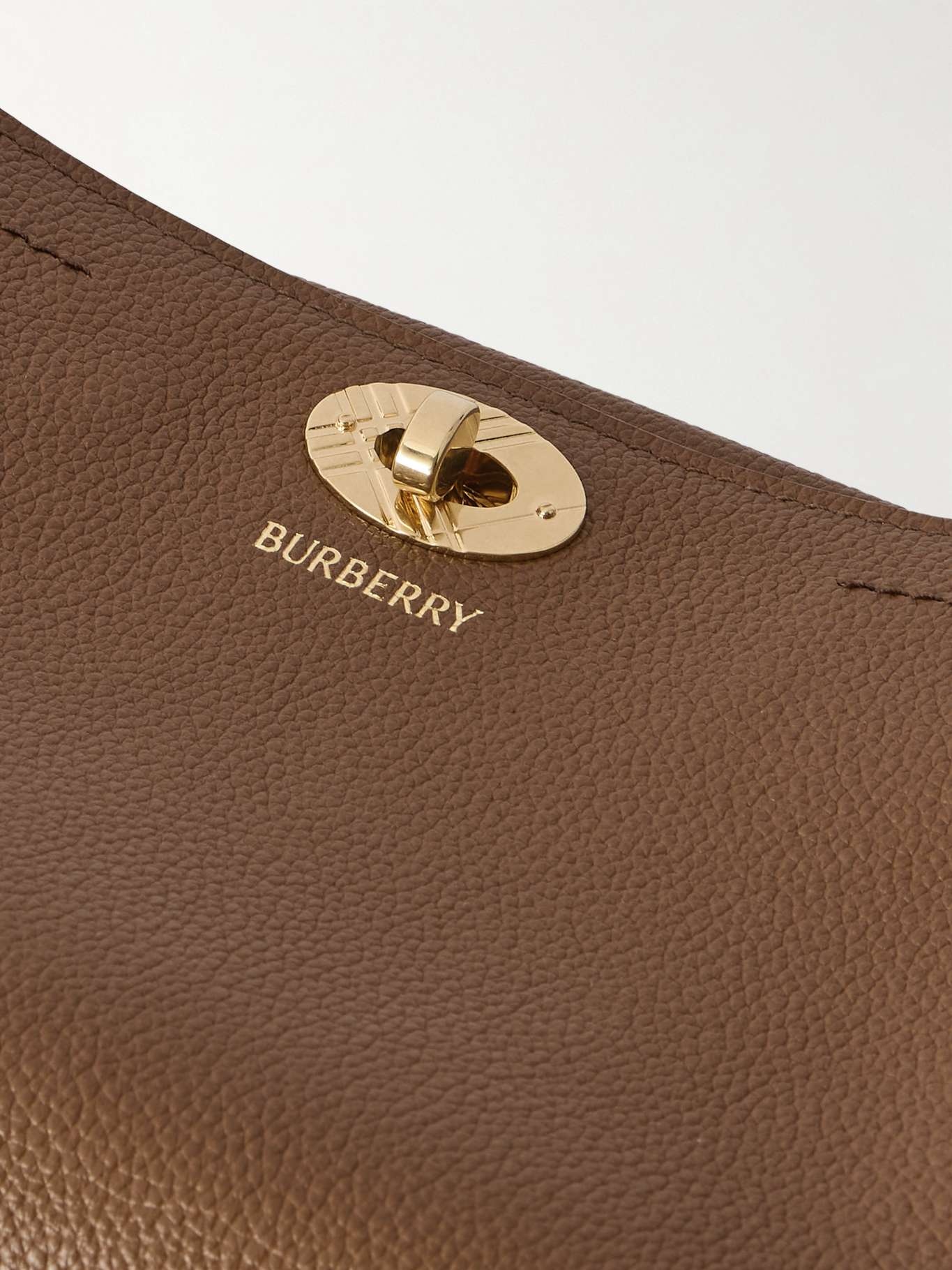 Textured-leather shoulder bag Brown - 4