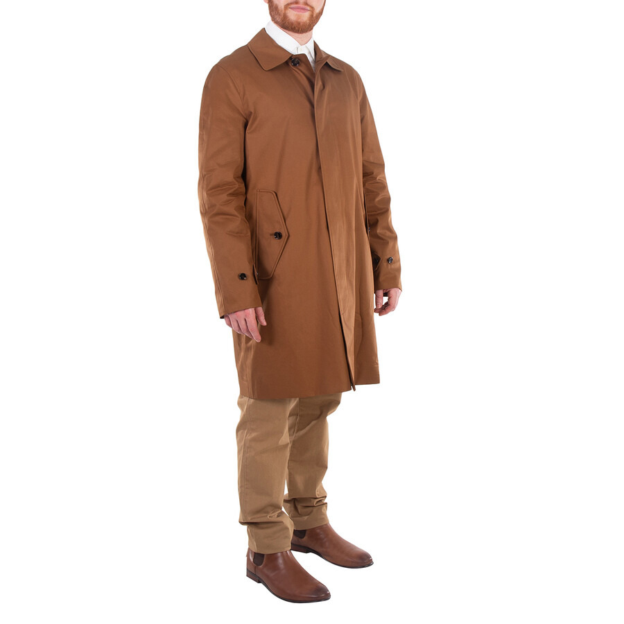 Burberry Men's Dark Birch Brow Clapham Cotton Gabardine Lightweight Coat - 4