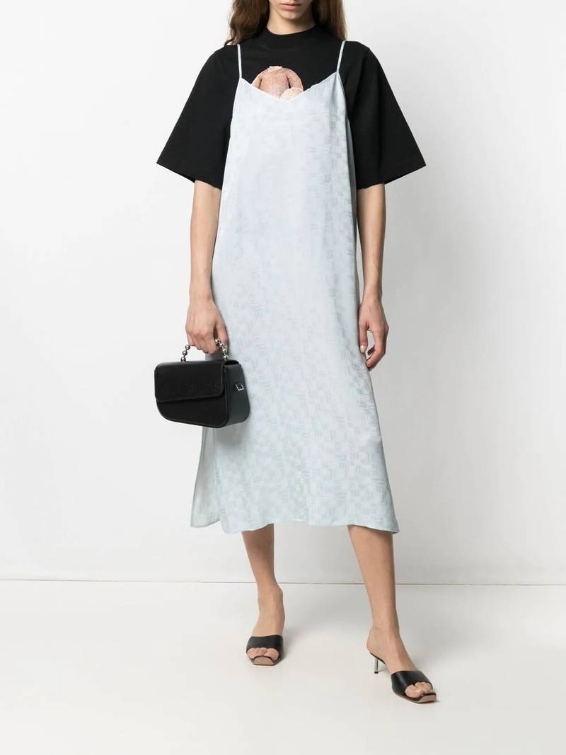 Palm Angels monogram-print slip dress outlook