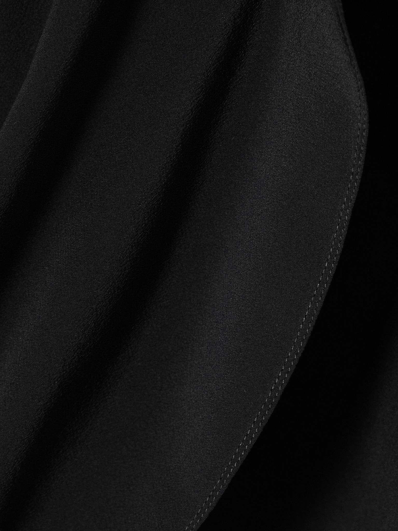 Paneled silk-crepe shirt Black - 4