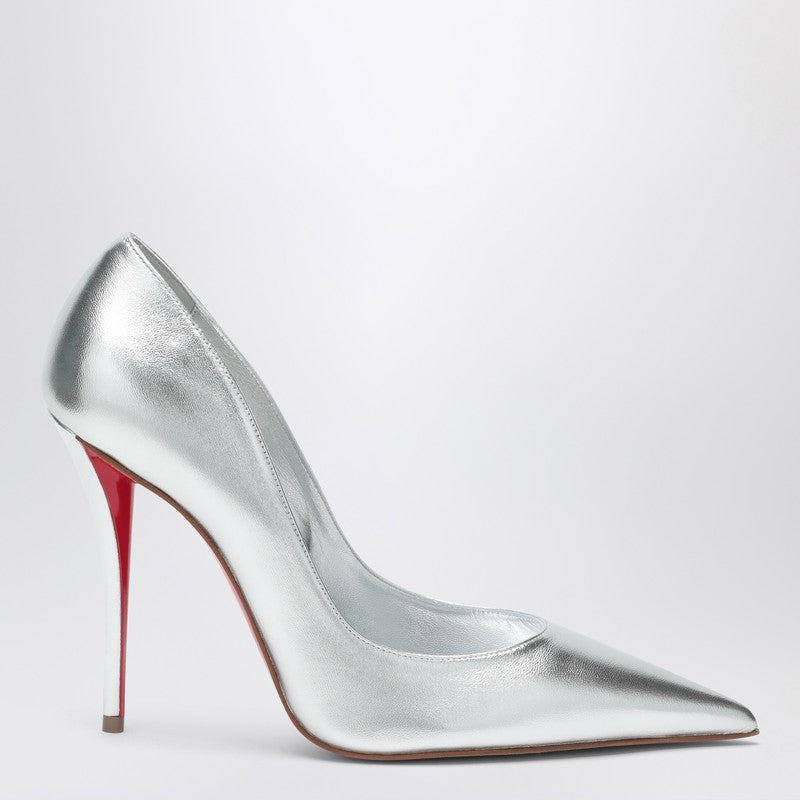 Christian Louboutin Miss Z Pumps In Silver Laminated Nappa Leather Women - 1