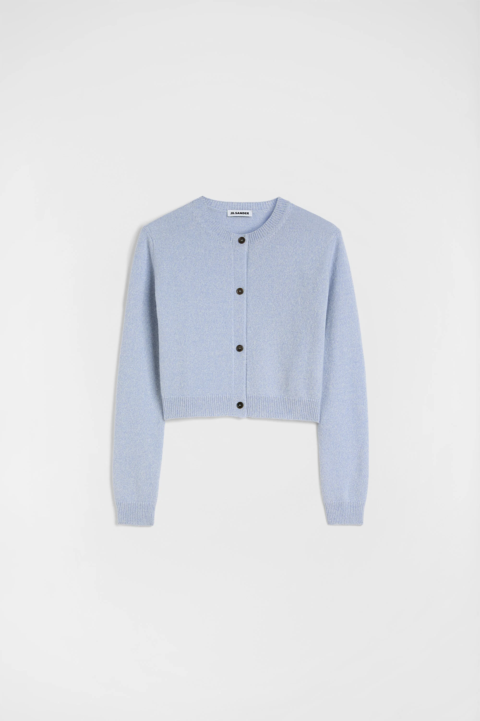 Cashmere Blend Crew-Neck Cardigan - 1