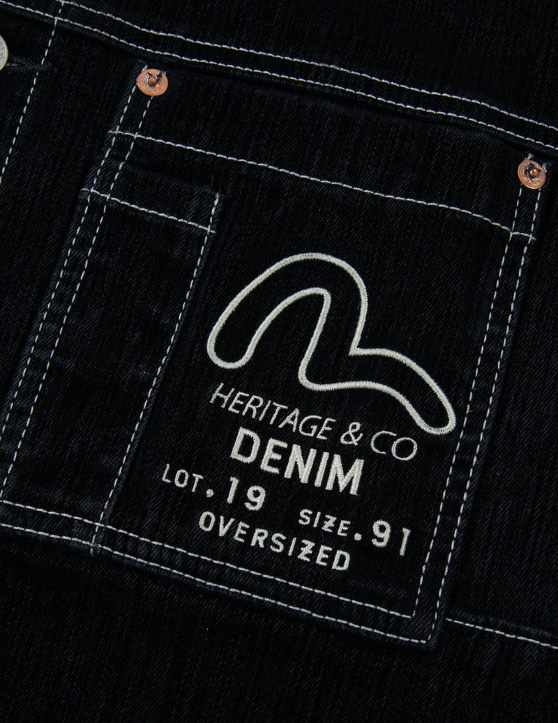 Logo Embroidery Velvet Denim Jacket 8