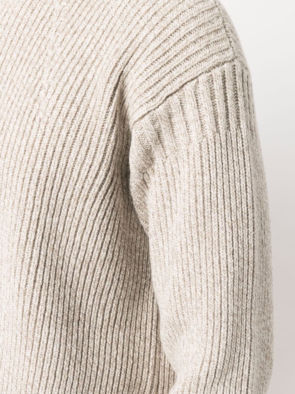 crew-neck rib-knit  jumper - 5