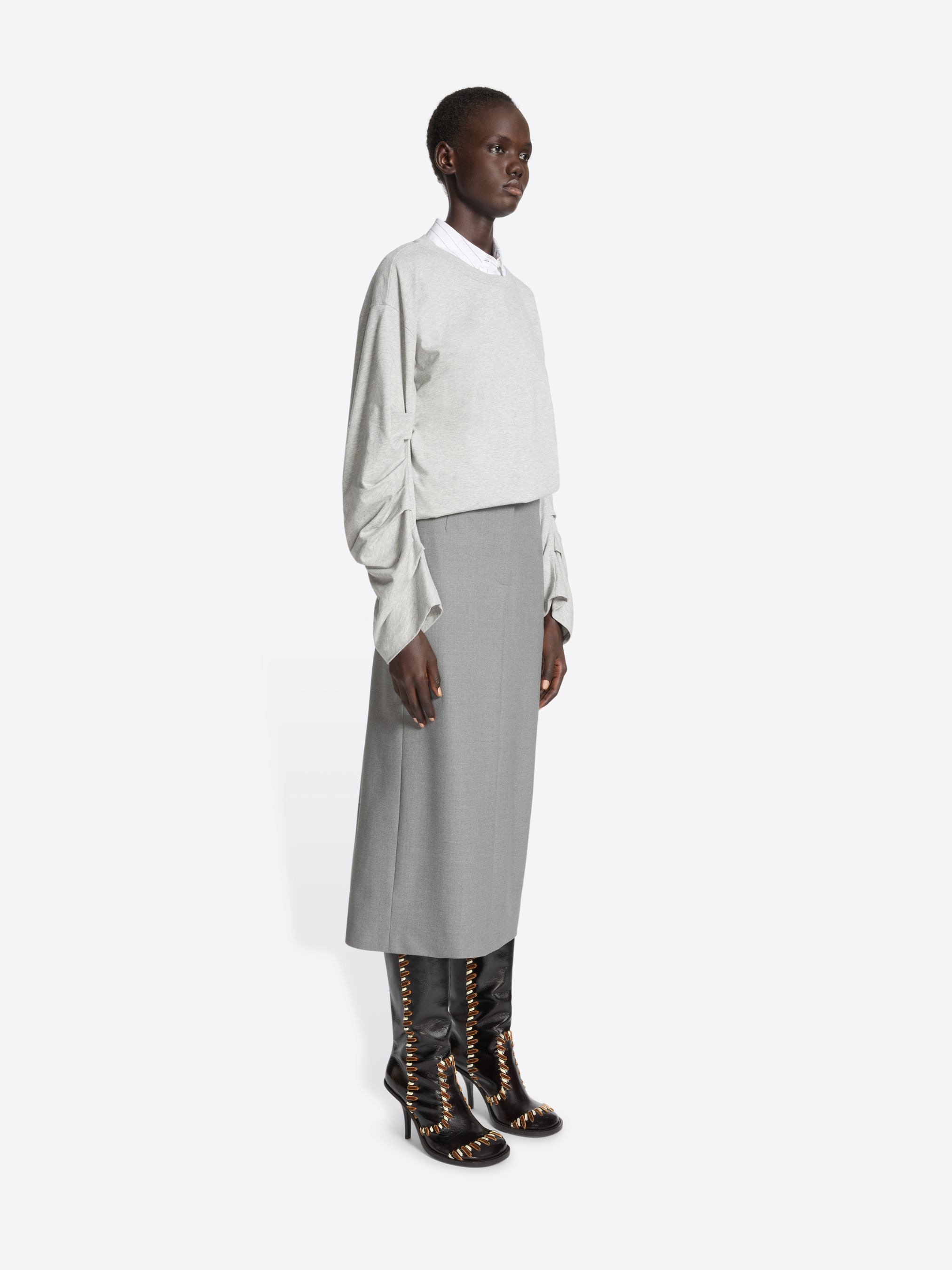 TAILORED WOOL SKIRT - 3