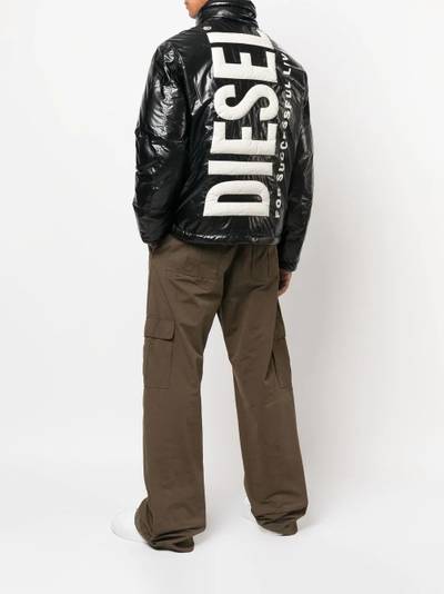 Diesel logo-print padded jacket outlook
