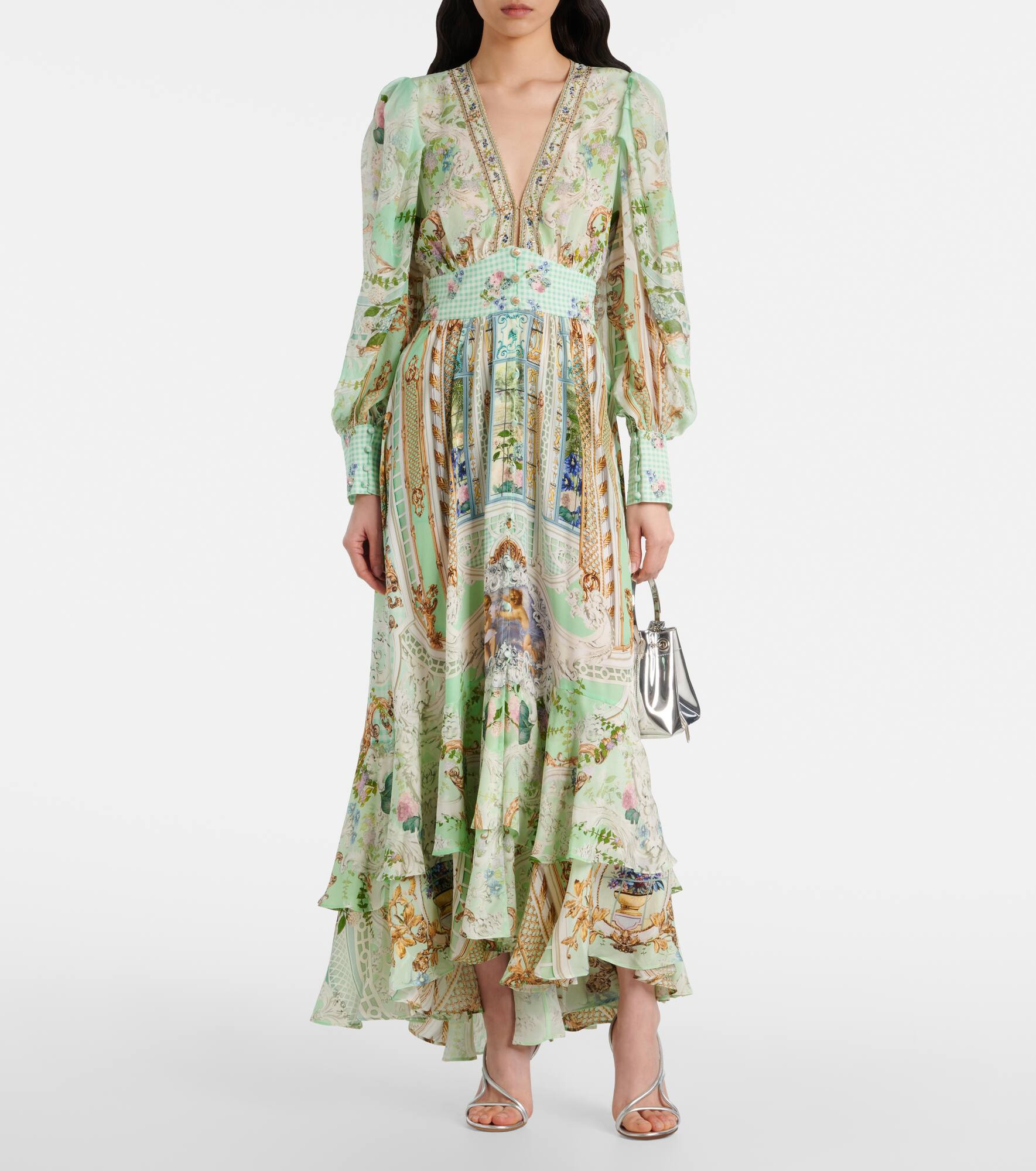 Crystal-embellished silk maxi dress - 2