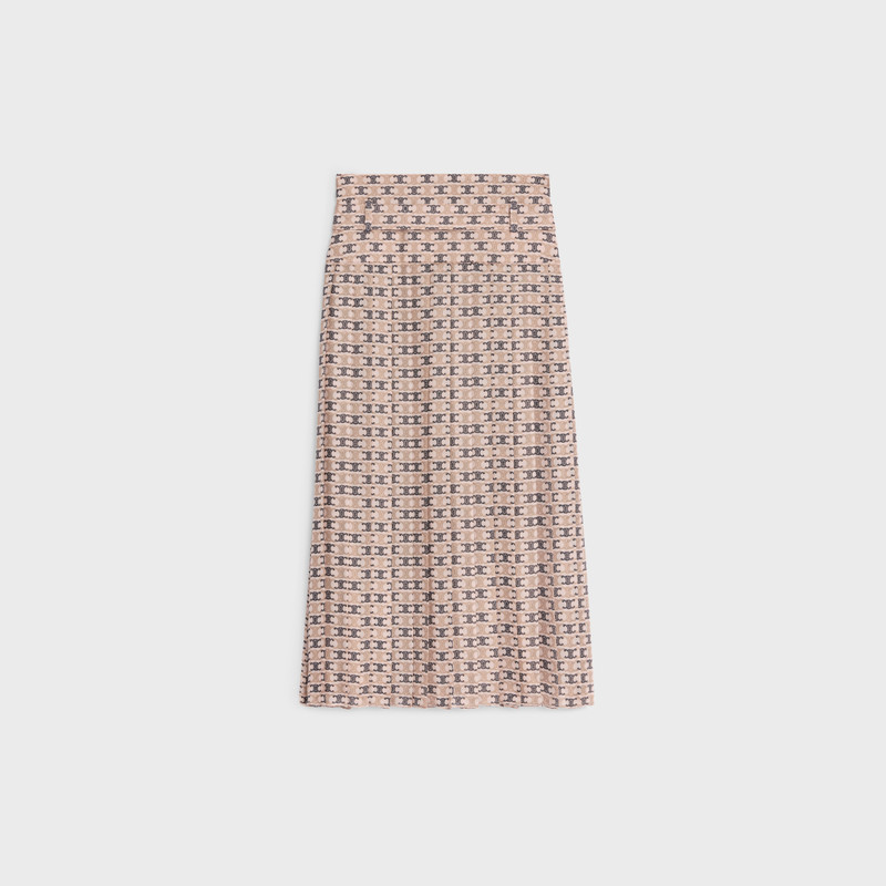CELINE pleated skirt in silk georgette outlook