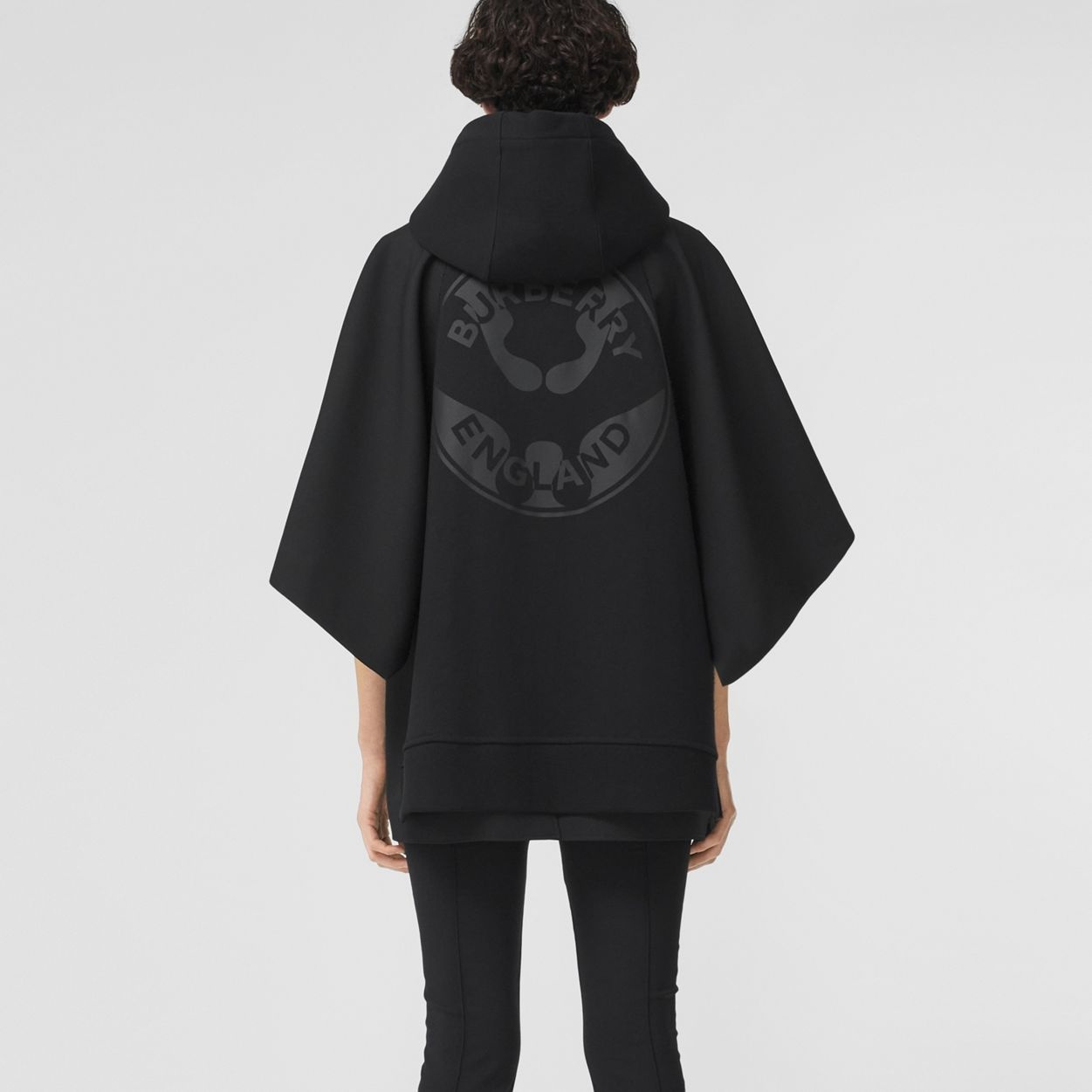 Sleeveless Logo Graphic Cotton Hoodie - 4