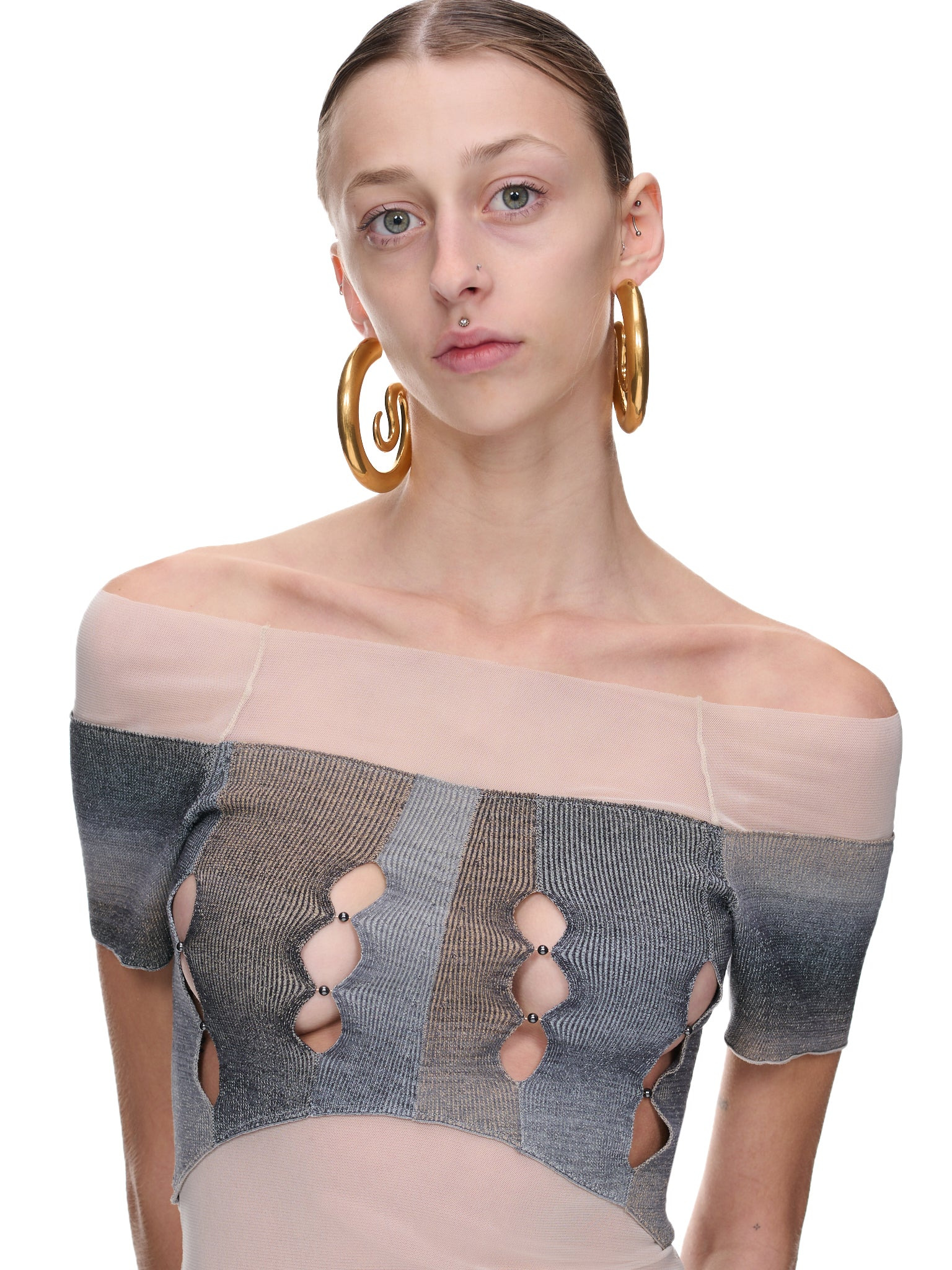 Space-Dye Mesh Bodysuit - 4