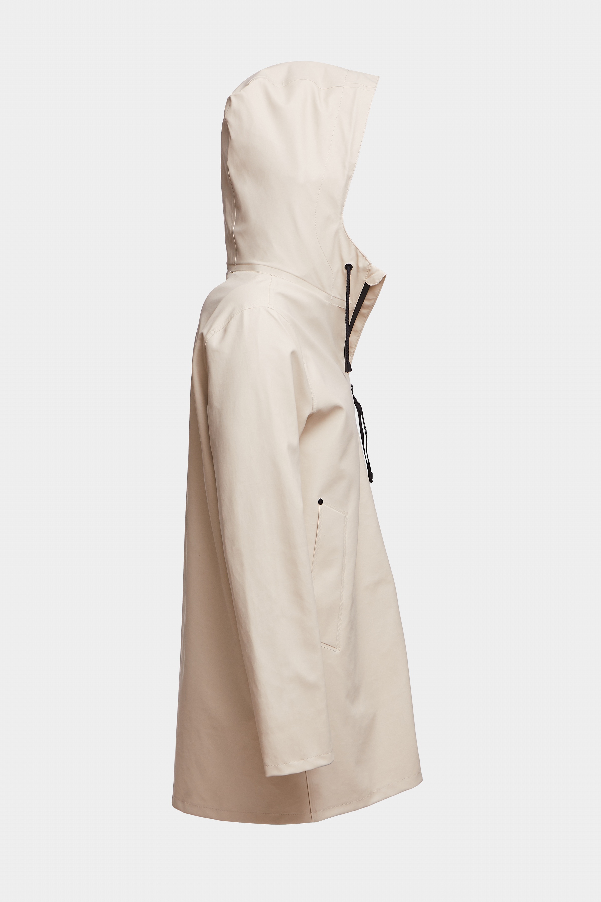 Stockholm Lightweight Zip Raincoat Oyster - 5