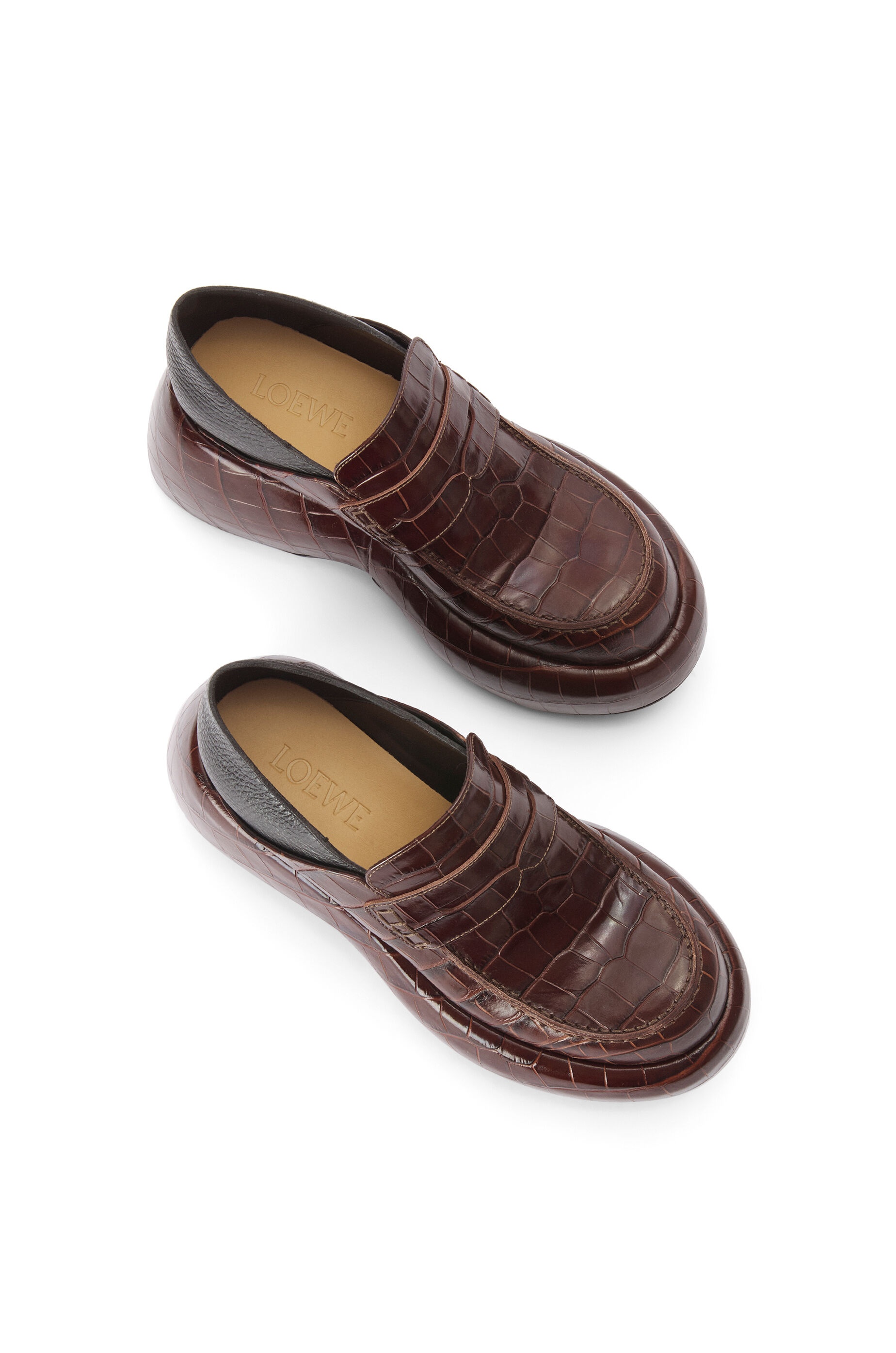 Wedge slip on loafer in calfskin - 3