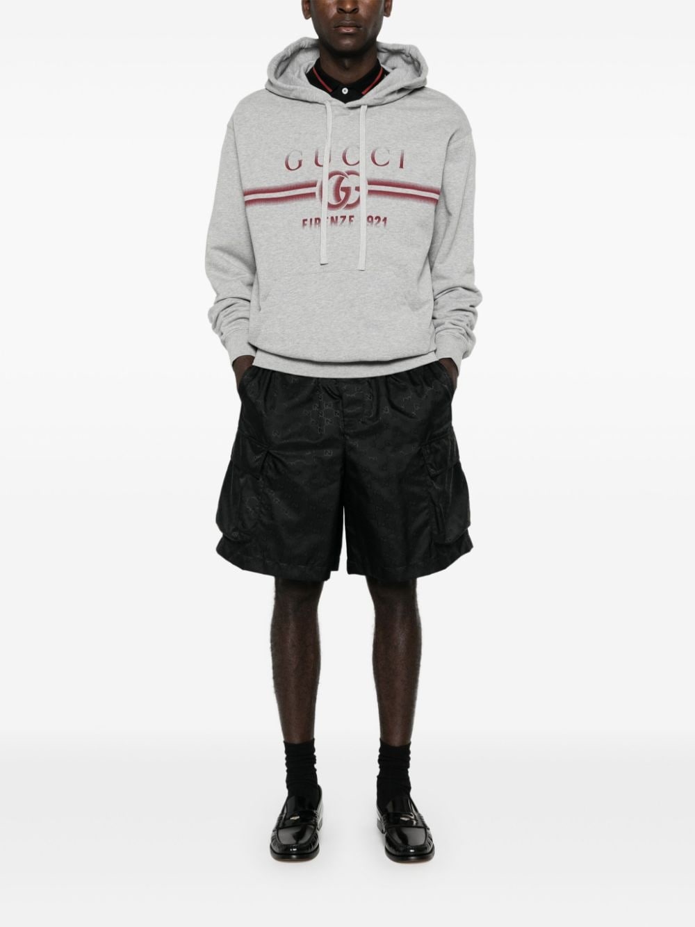 Double G mÃ©lange cotton hoodie - 2