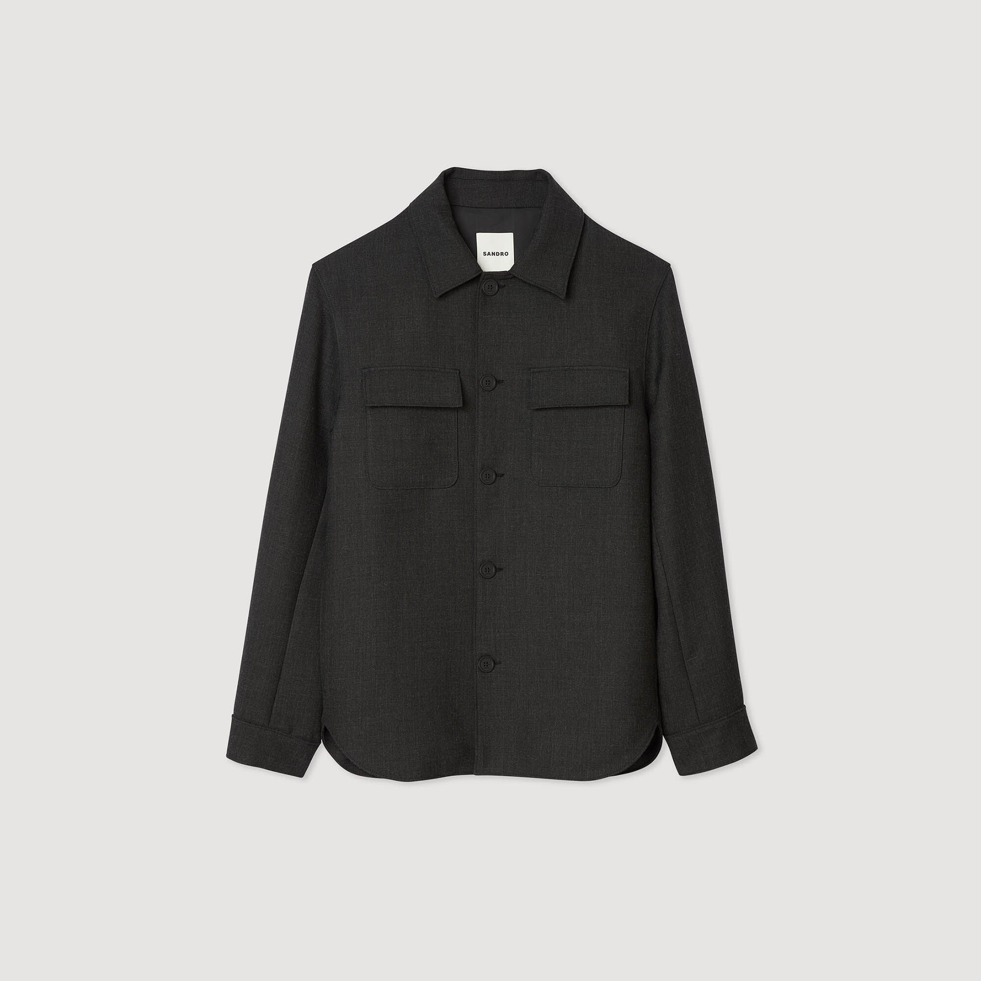 WOOL OVERSHIRT WITH POCKETS - 6