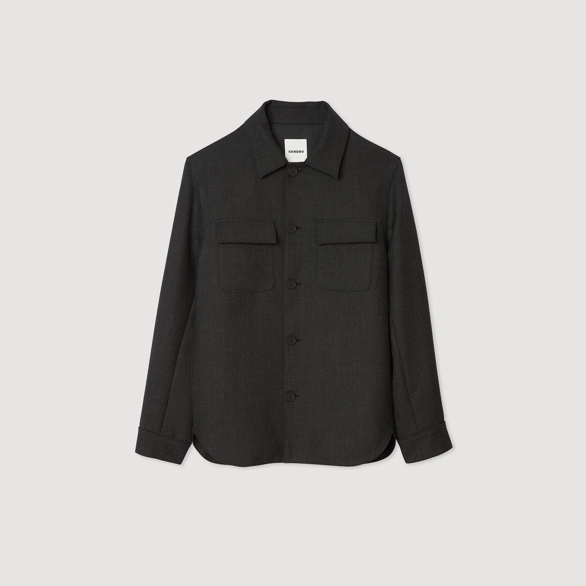 WOOL OVERSHIRT WITH POCKETS - 1