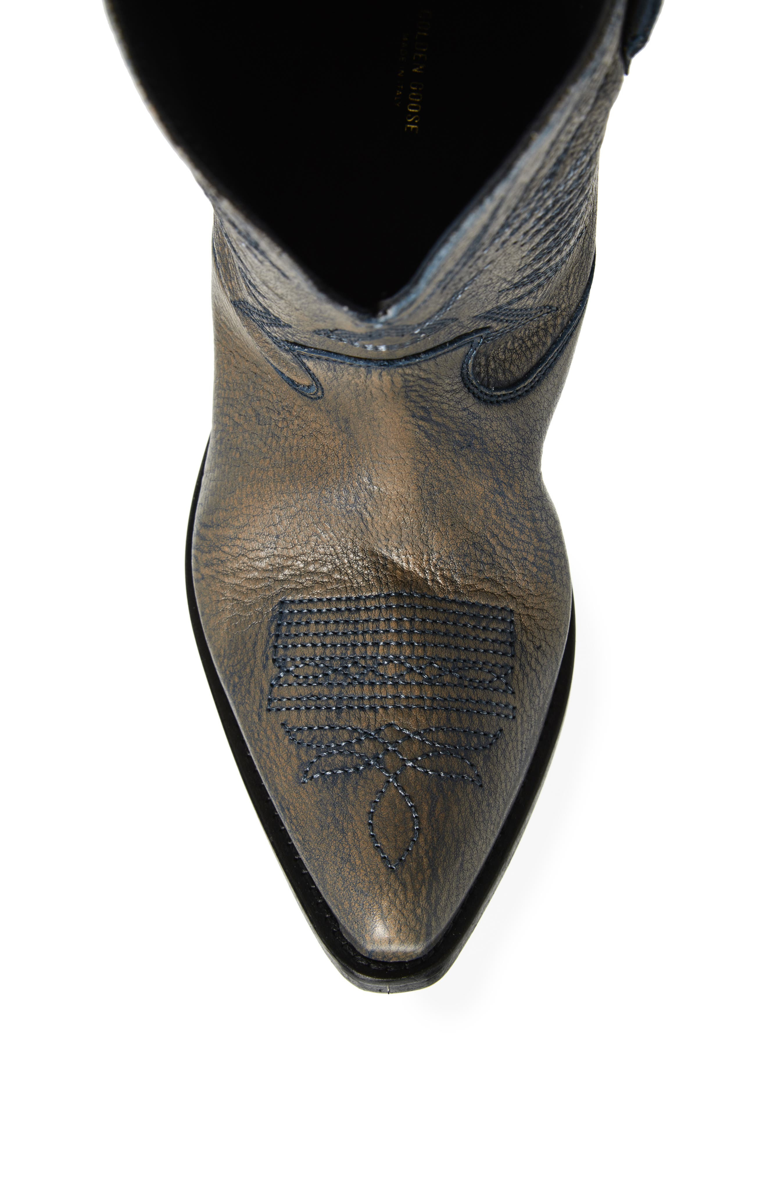 Golden Goose Wish Star Short Western Boot in Beige/Avio at Nordstrom - 5