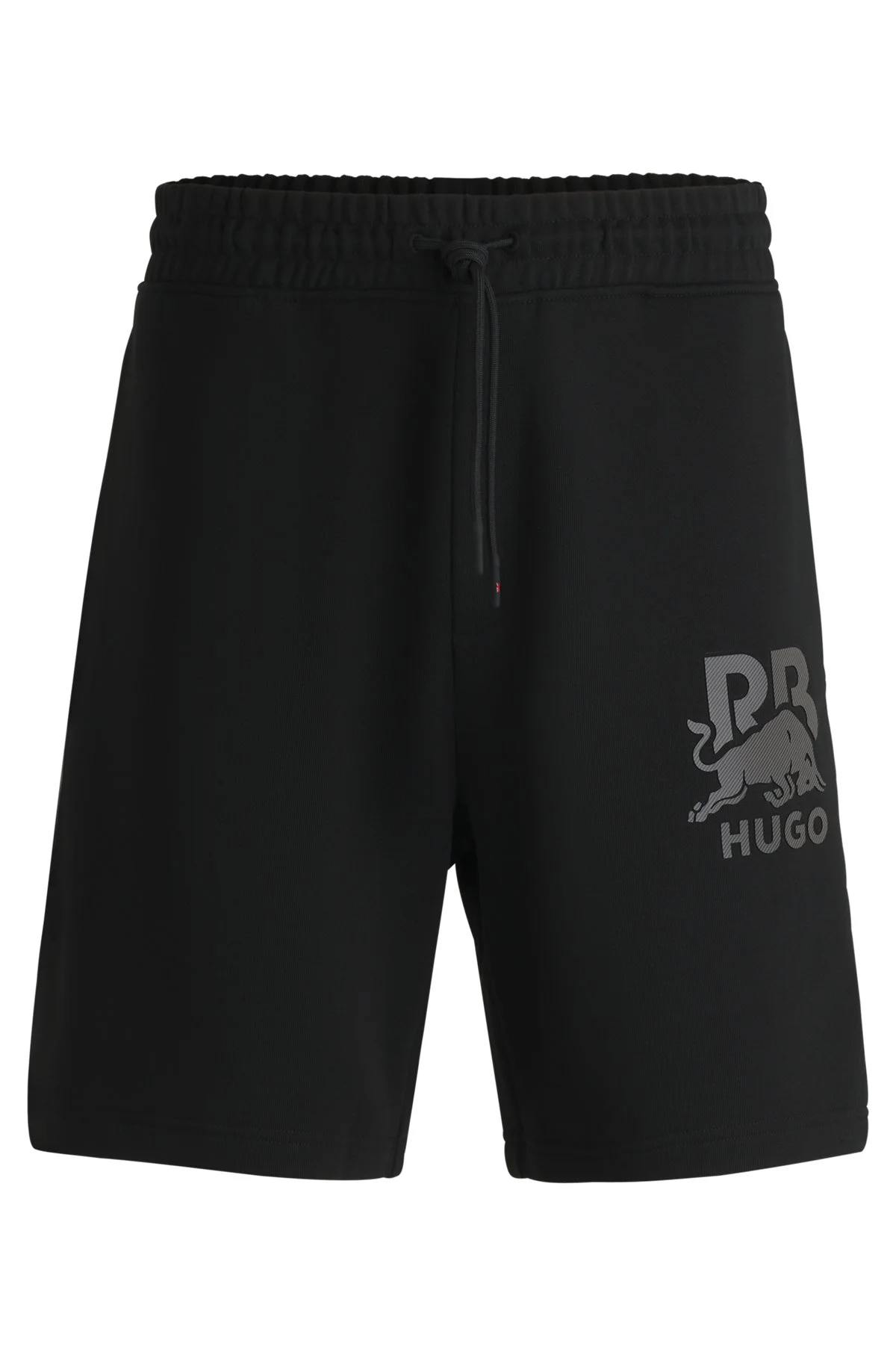 HUGO X RB COTTON-TERRY SHORTS WITH CARBON STEALTH LOGO - 1