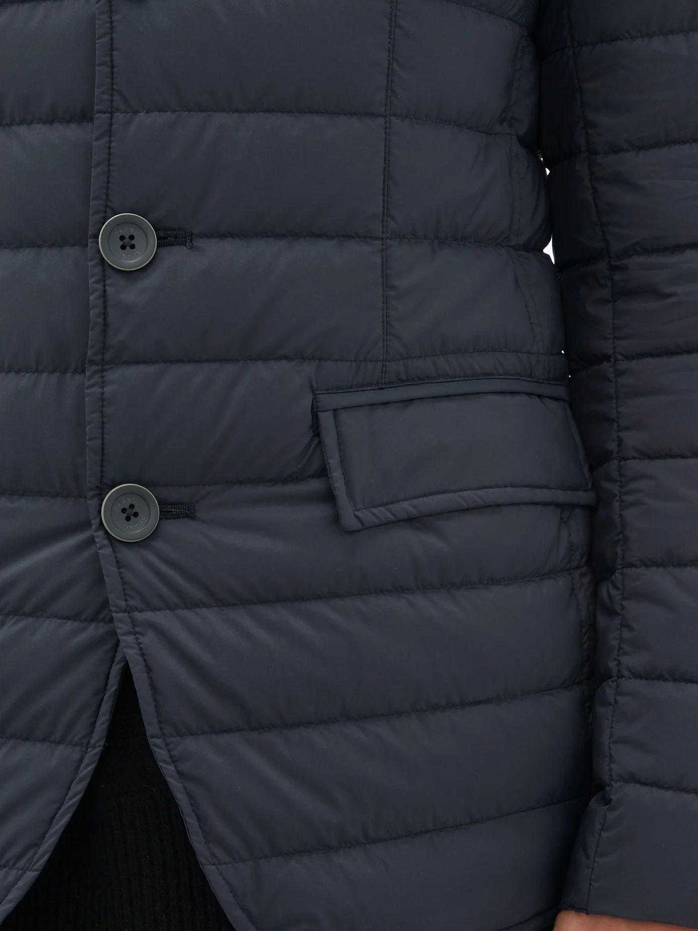 Single-breasted quilted down jacket - 3