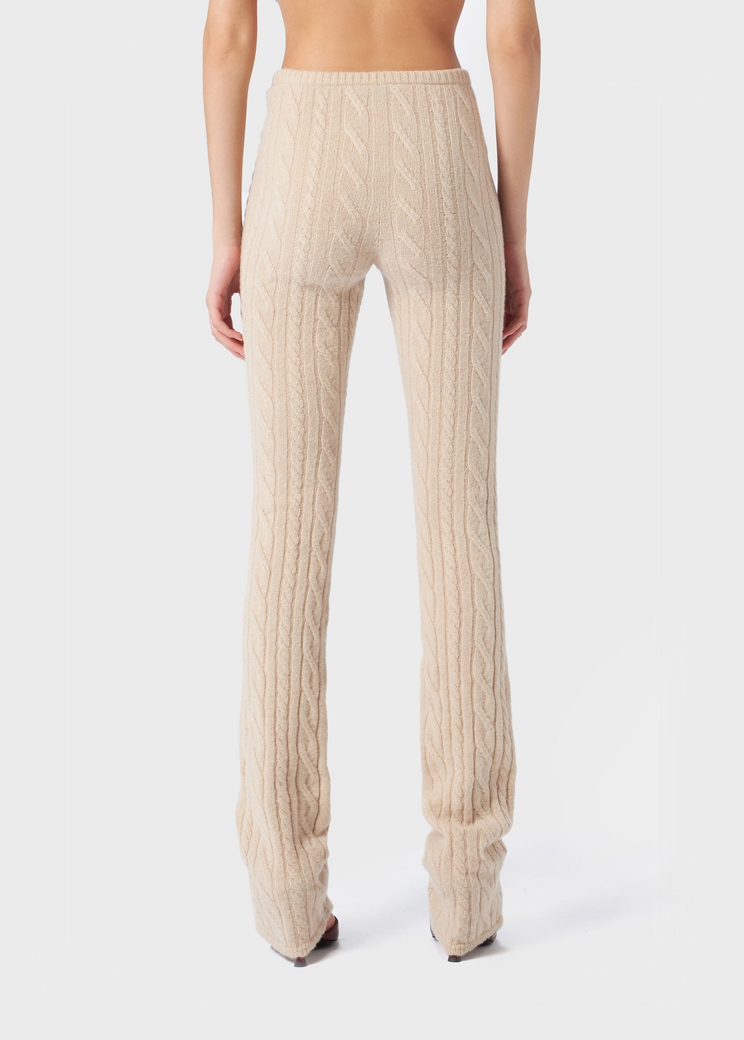 RIBBED KNIT PANTS WITH TORCHON - 4