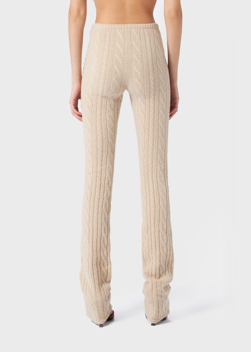 RIBBED KNIT PANTS WITH TORCHON 4