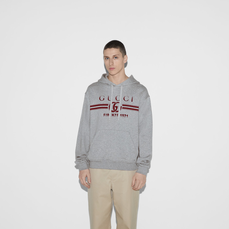 Cotton jersey hooded sweatshirt 3